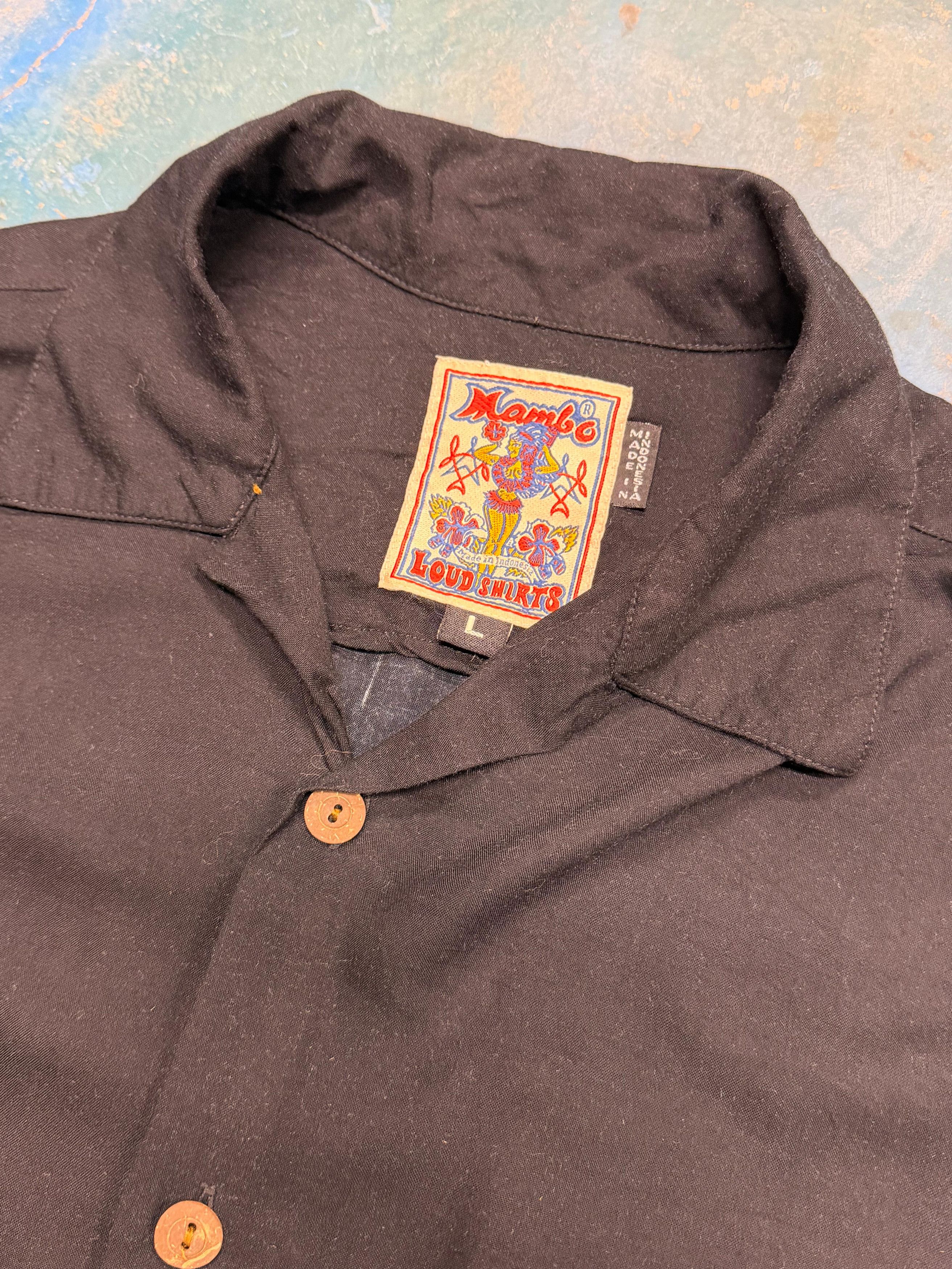 Mambo Vintage Mambo "Loud Shirt" - Flame Border Print - Size L Size US L / EU 52-54 / 3 - 4 Thumbnail