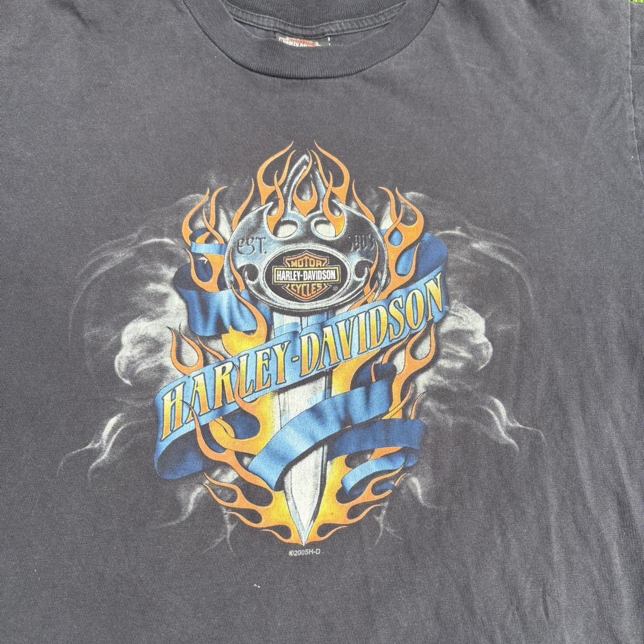 Harley Davidson Vintage Harley Davidson Chrome Hearts Dagger black shirt Size US L / EU 52-54 / 3 - 3 Thumbnail