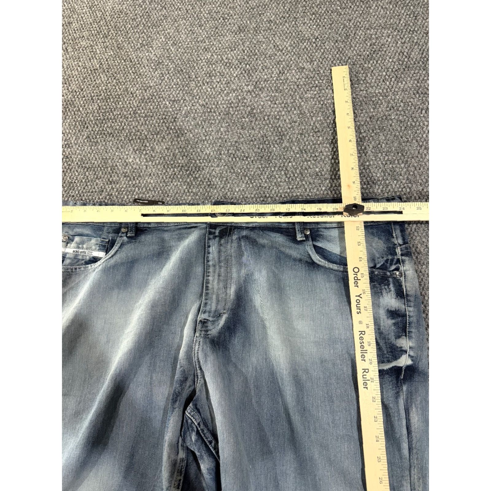 Ecko Unltd. Ecko Unltd. Shorts Mens 48 Blue Relaxed Fit Denim Vintage HipHop Casual 5-Pocket Zipper Broken Origin China Regular Size Size US 32 / EU 48 - 6 Thumbnail