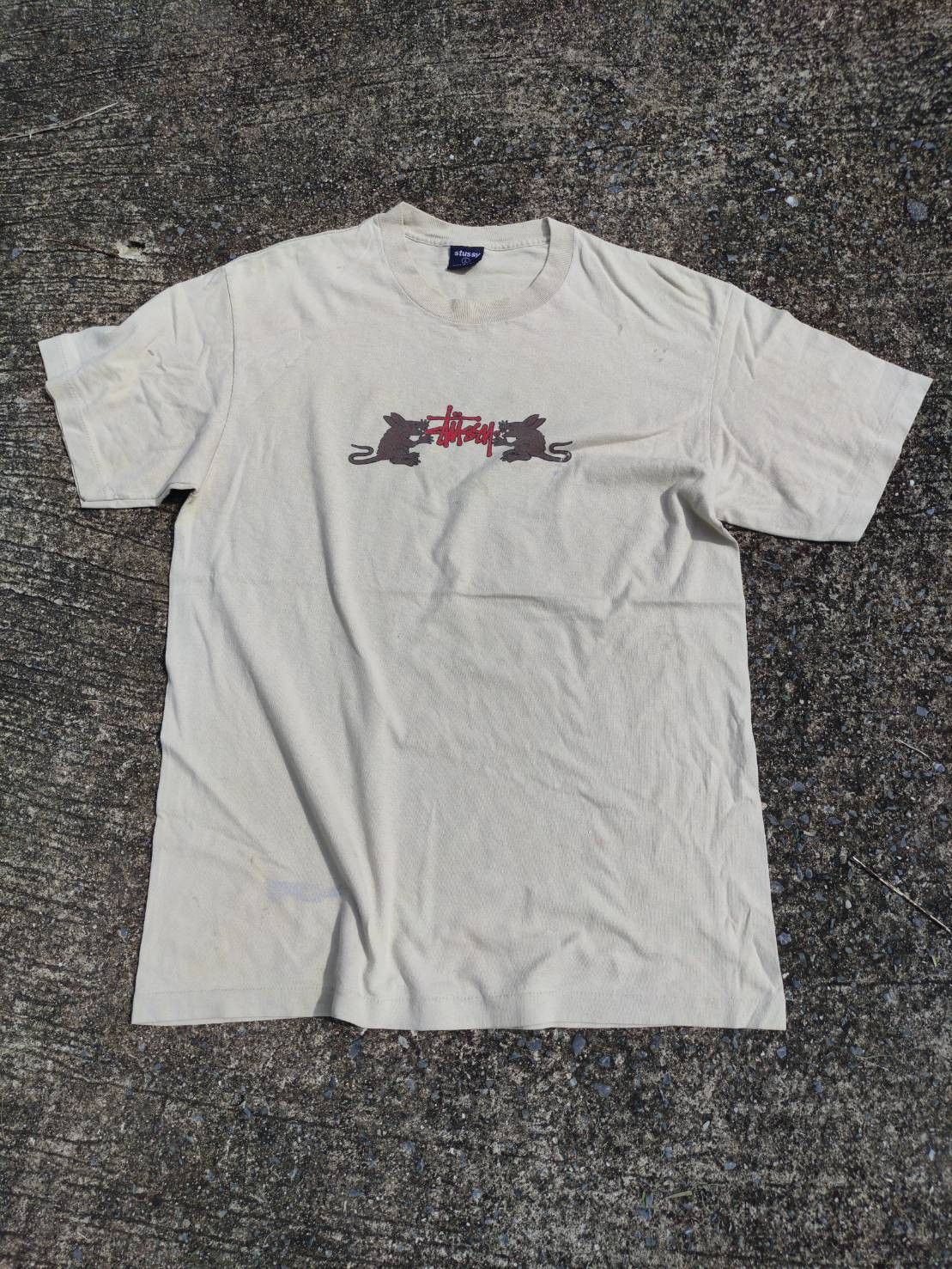 Stussy Vtg 90's Stussy " Rat Pack " Made in USA T-Shirt Size US L / EU 52-54 / 3 - 3 Thumbnail
