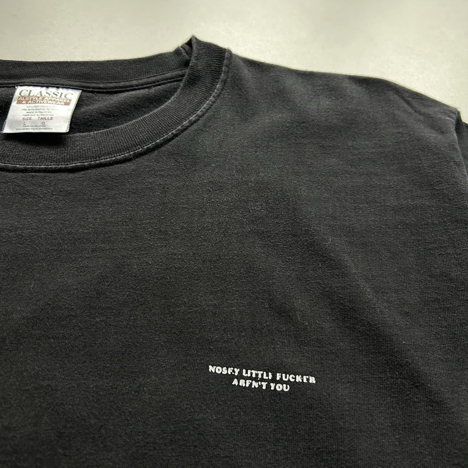 Vintage Vintage Nosey Little Fucker Aren’t You T Shirt Large Faded Size US L / EU 52-54 / 3 - 3 Thumbnail