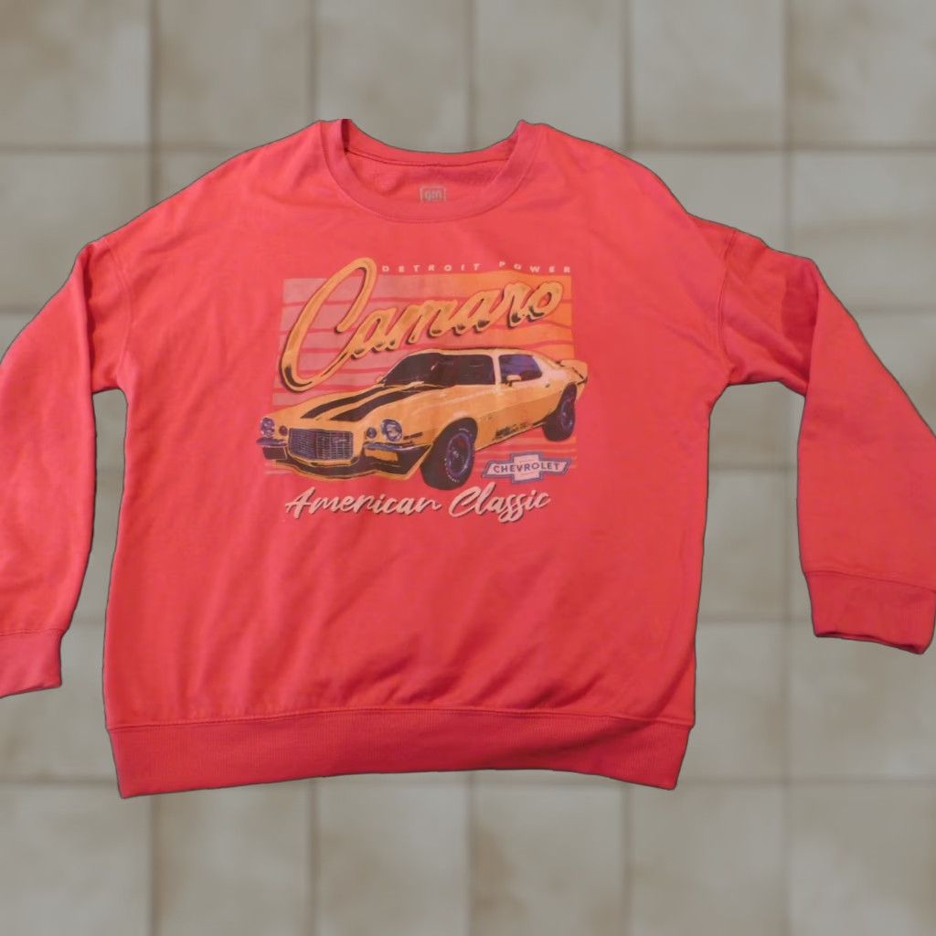 Vintage GM General Motors Womens Sweater Medium Red Chevrolet Camaro Crewneck Pullover Size M / US 6-8 / IT 42-44 - 1 Thumbnail