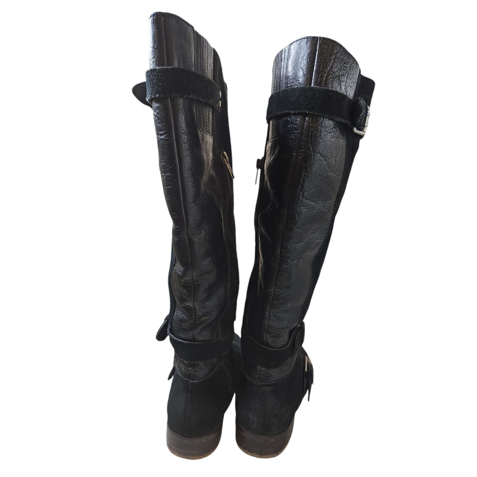 Ugg UGG Tall Black Suede Riding Boots Leather Sheepskin Size 8 Size US 8 / IT 38 - 4 Thumbnail