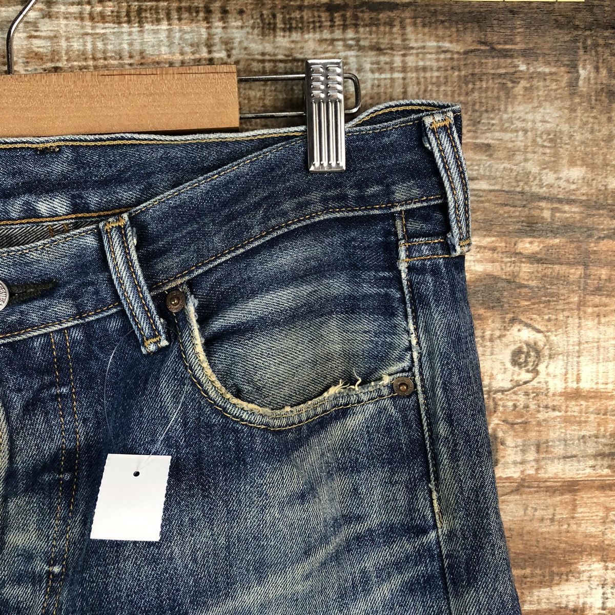 Levi's 501 Levis Blue Distressed ripped Denim Pants #A1443 Size US 30 / EU 46 - 8 Thumbnail