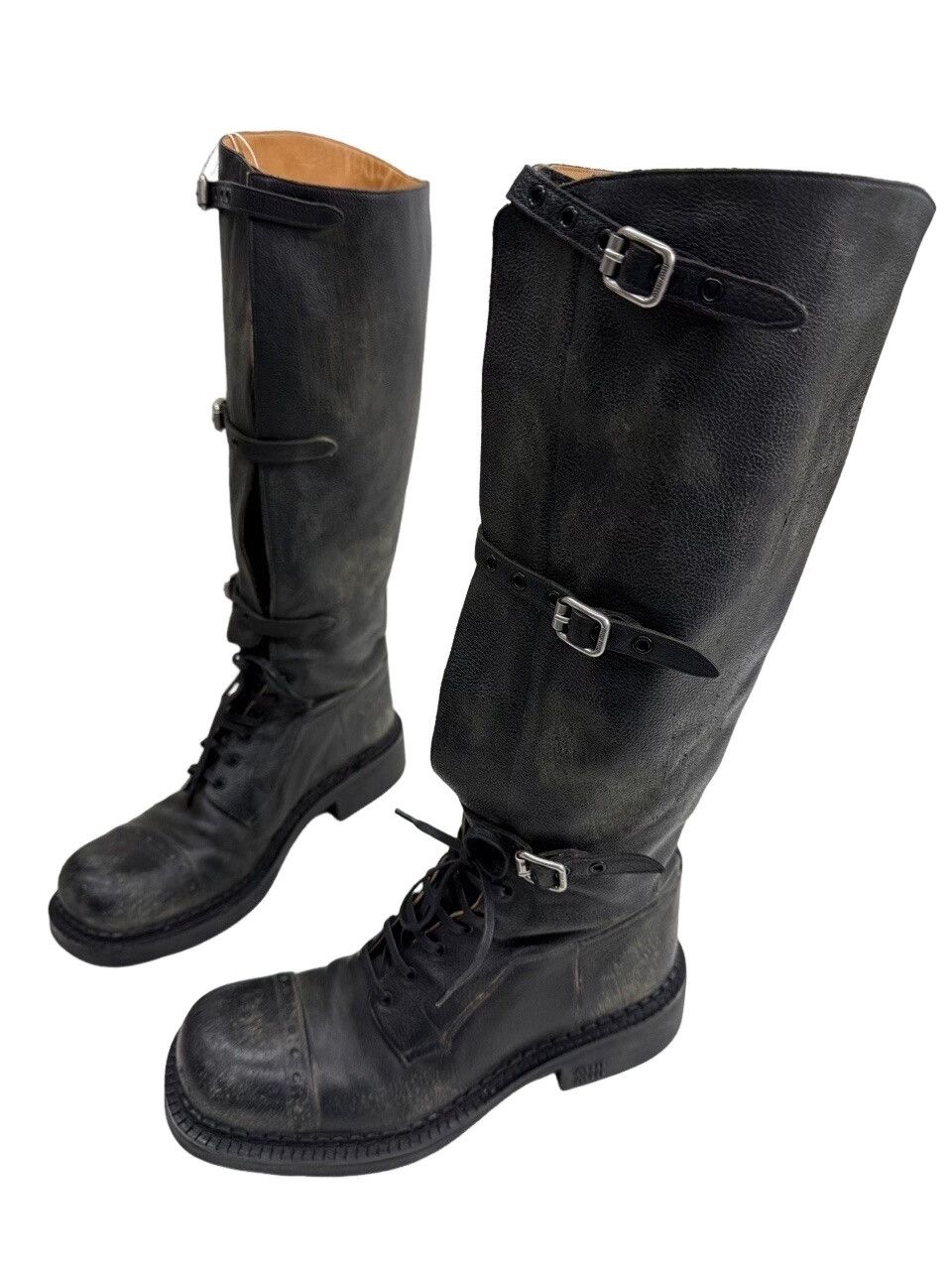 Miu Miu Miu Miu Leather Buckle Boots Size 39 Size US 9 / IT 39 - 1 Thumbnail