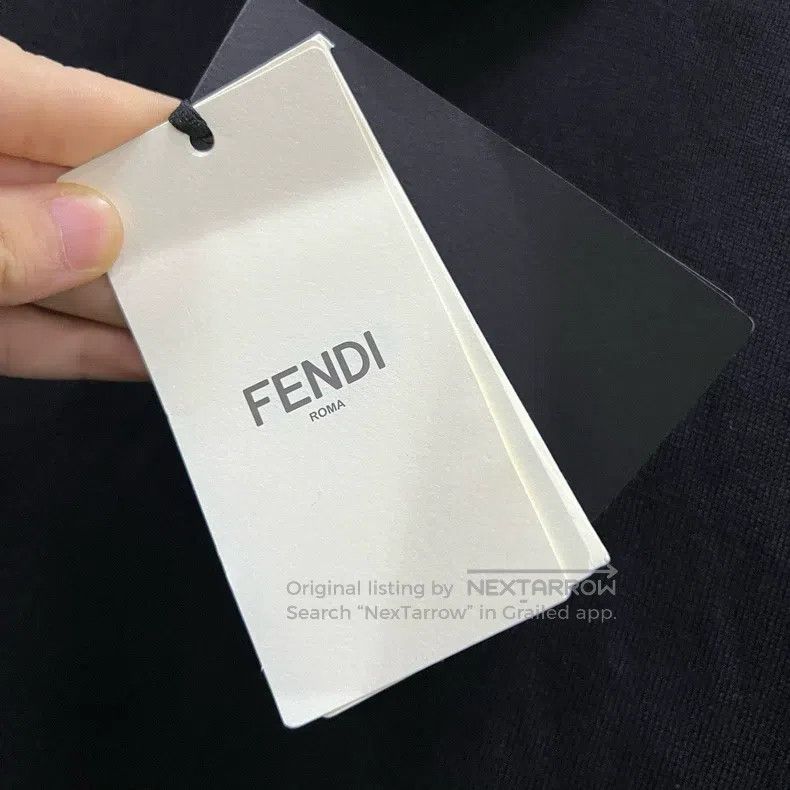 Fendi Fendi Collar old logo knitted sweater Size US XL / EU 56 / 4 - 5 Thumbnail