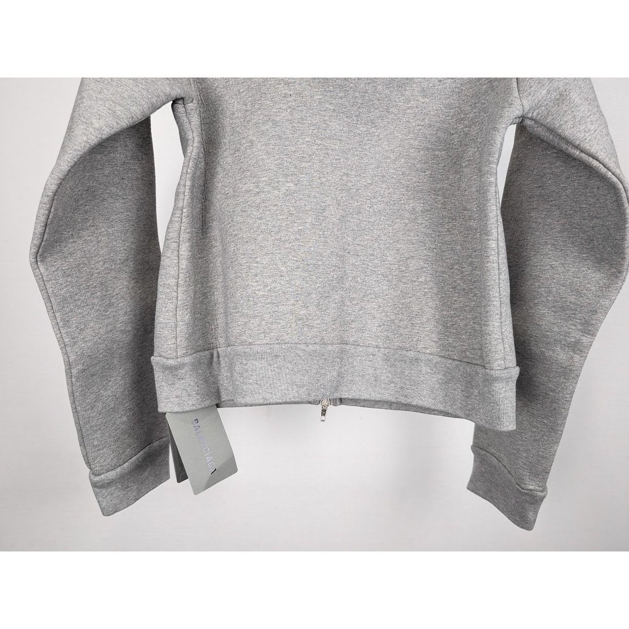 Balenciaga o1rshd1 Fitted Zip Up Hoodie in Heather Grey Size US XL / EU 56 / 4 - 14 Thumbnail