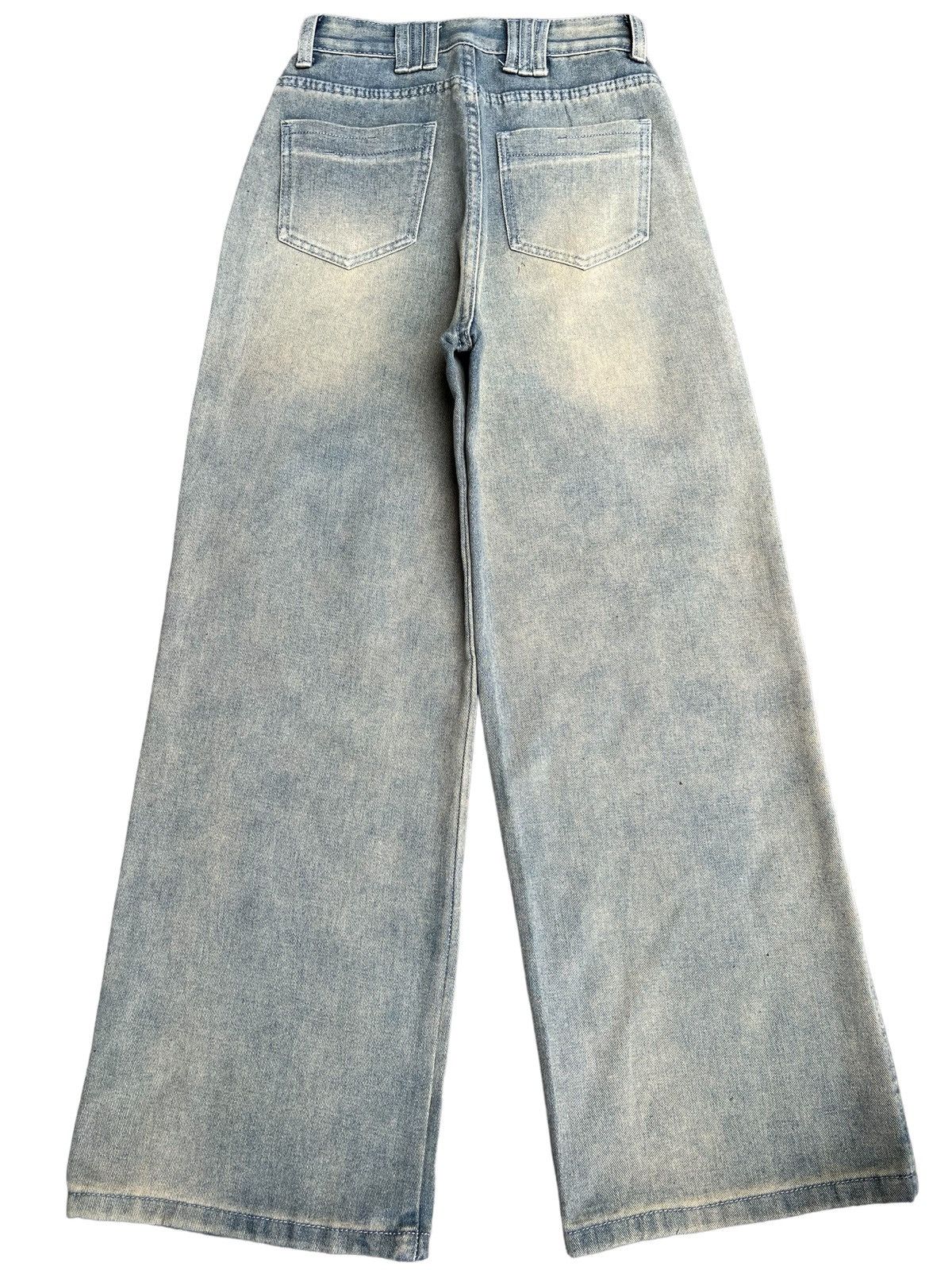 Other Vintage Y2K Japanese Brand Wide Leg Grey Mud Washed Jeans Size 25" / US 0 / IT 36 - 2 Thumbnail