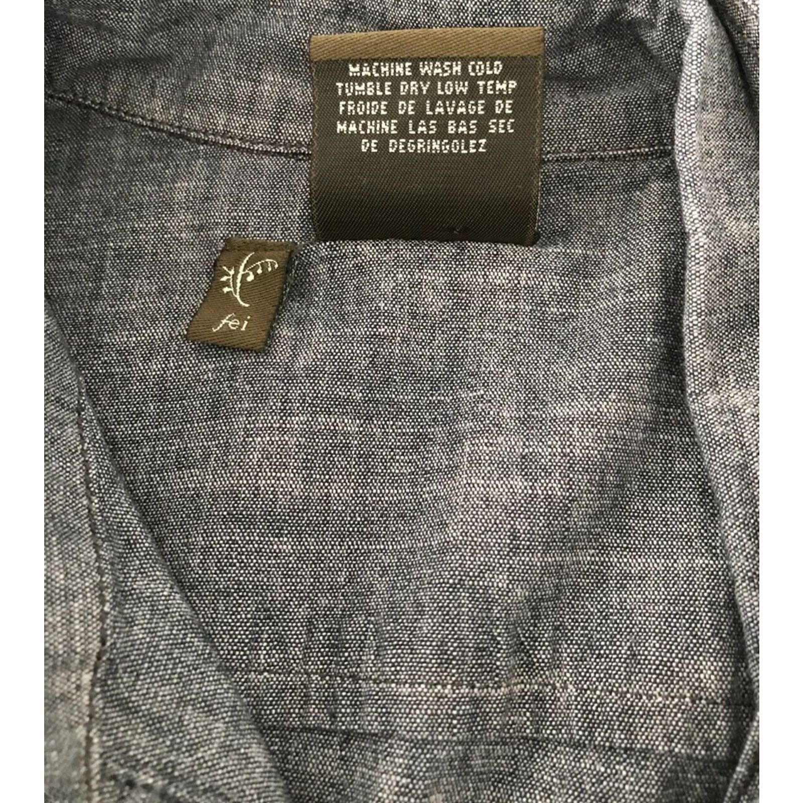 Anthropologie Anthropologie FEI Heather Blue Roll-Tab Chambray Shirt Dress Size S / US 4 / IT 40 - 7 Thumbnail