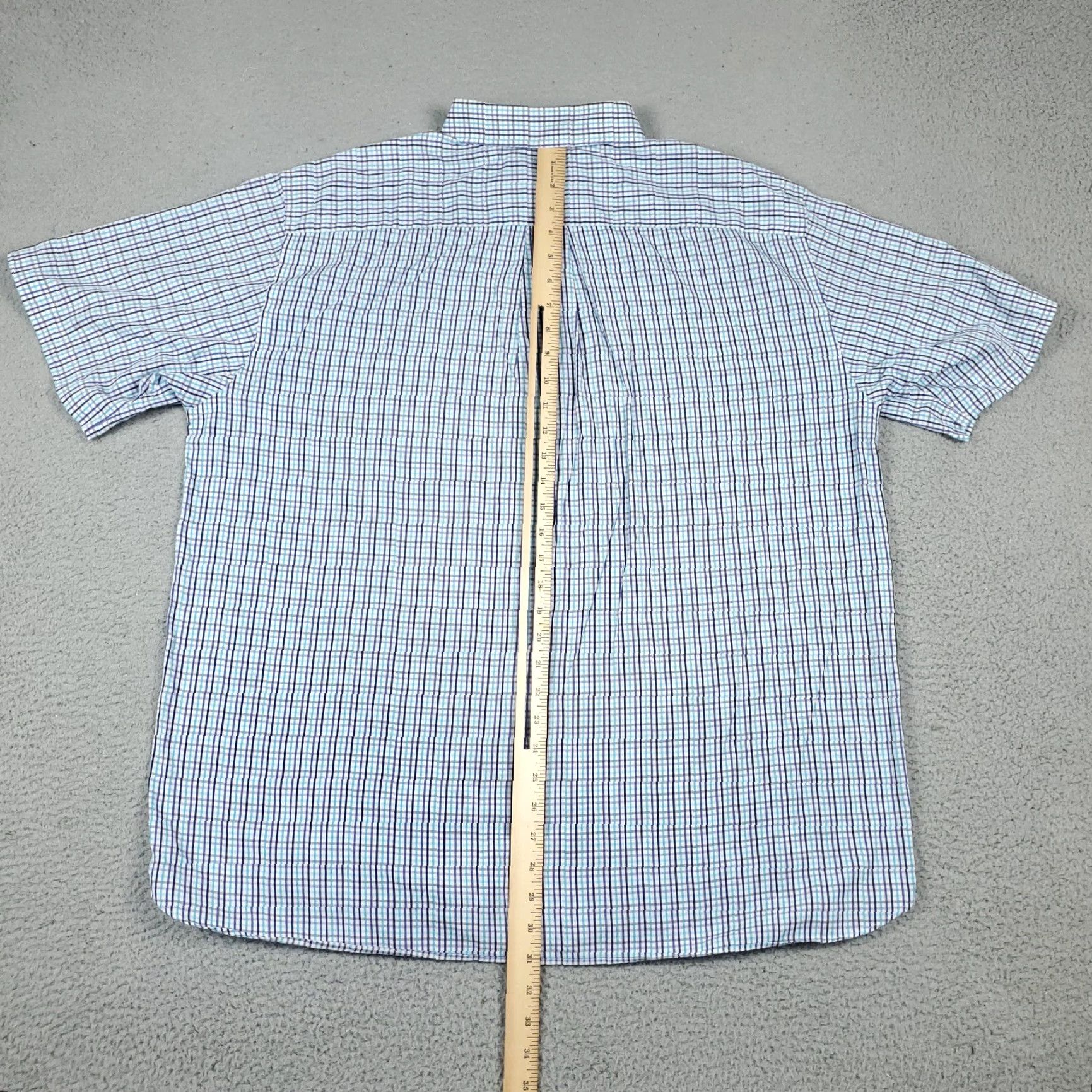 Cremieux VINTAGE Daniel Cremieux Blue Plaid Men's Short Sleeve Button-Up Shirt Adult XL Casual All Seasons Size US XL / EU 56 / 4 - 5 Thumbnail
