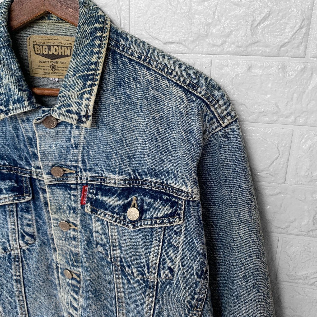 Vintage Vintage Acid Wash Big John Denim Trucker Jacket Size US S / EU 44-46 / 1 - 6 Thumbnail
