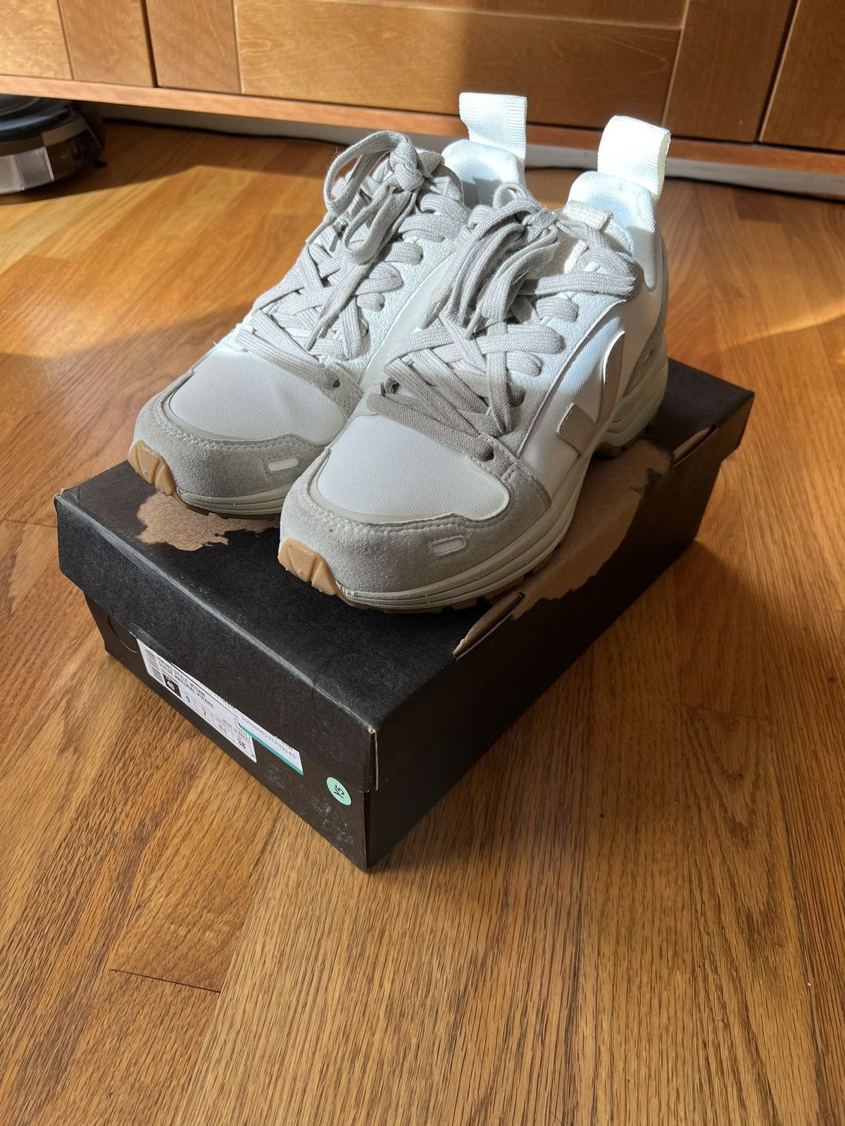 image of Rick Owens Veja Hiking Sneaker in White, Men's (Size 7)