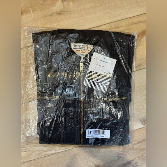 Free People SANDRINE ROSE x FREE PEOPLE BLACK & GOLD JUMPSUIT Size 28" / US 6 / IT 42 - 7 Thumbnail