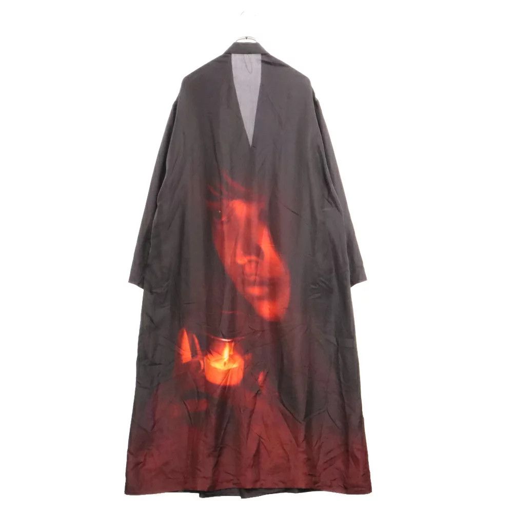 image of Yohji Yamamoto Pour Homme 18Ss Silk Long Coat in Black, Men's (Size Large)