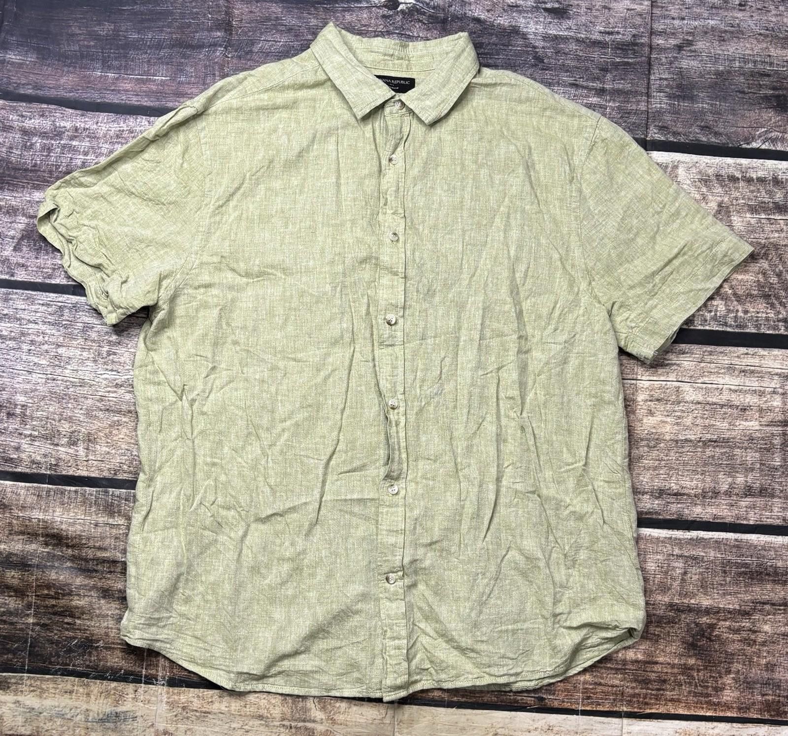 Banana Republic Banana Republic Shirt Mens Large Linen Blend Button Up Size US L / EU 52-54 / 3 - 1 Thumbnail