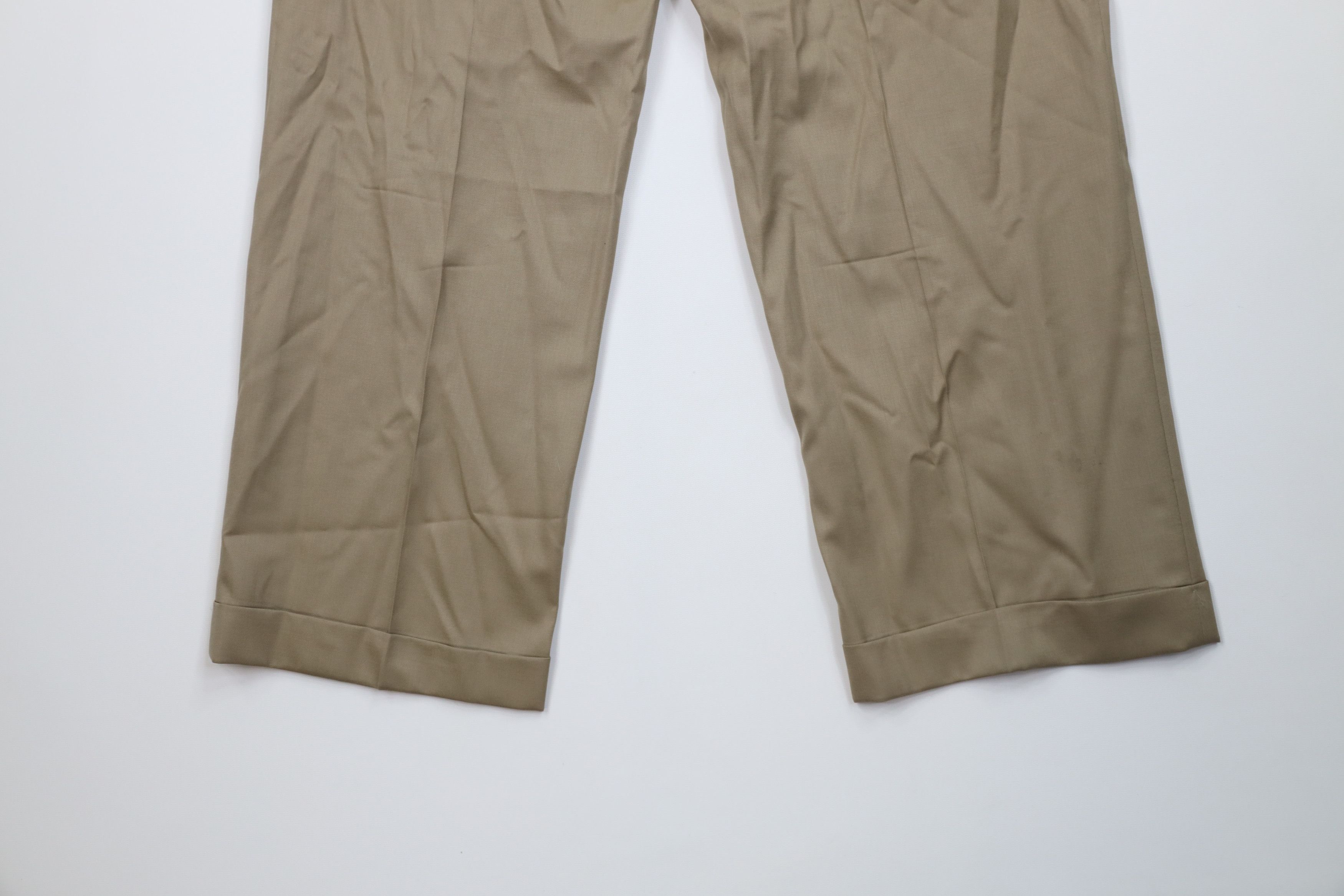 Polo Ralph Lauren Vintage 90s Ralph Lauren Wool Cashmere Wide Leg Chino Pants Size US 34 / EU 50 - 11 Thumbnail
