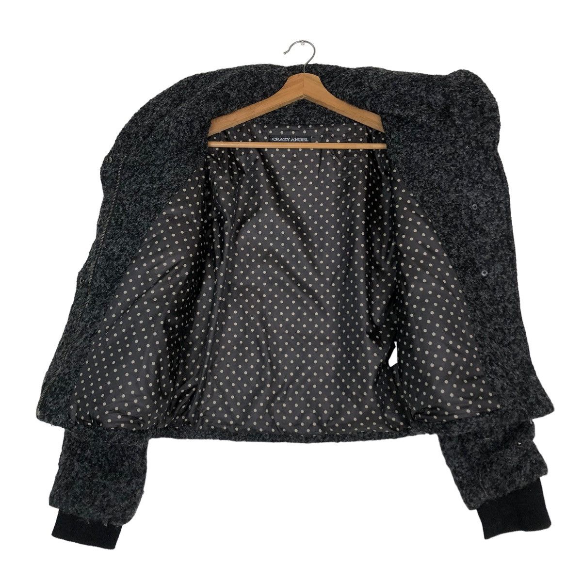 Japanese Brand 🔥CROPPED BIKER JACKET DOUBLE COLLAR CRAZY ANGEL JAPAN Size US S / EU 44-46 / 1 - 13 Thumbnail