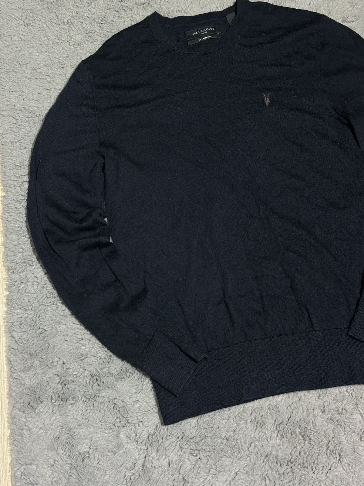 Allsaints AllSaints "Mode" Merino Wool Crew Jumper Size US L / EU 52-54 / 3 - 2 Thumbnail