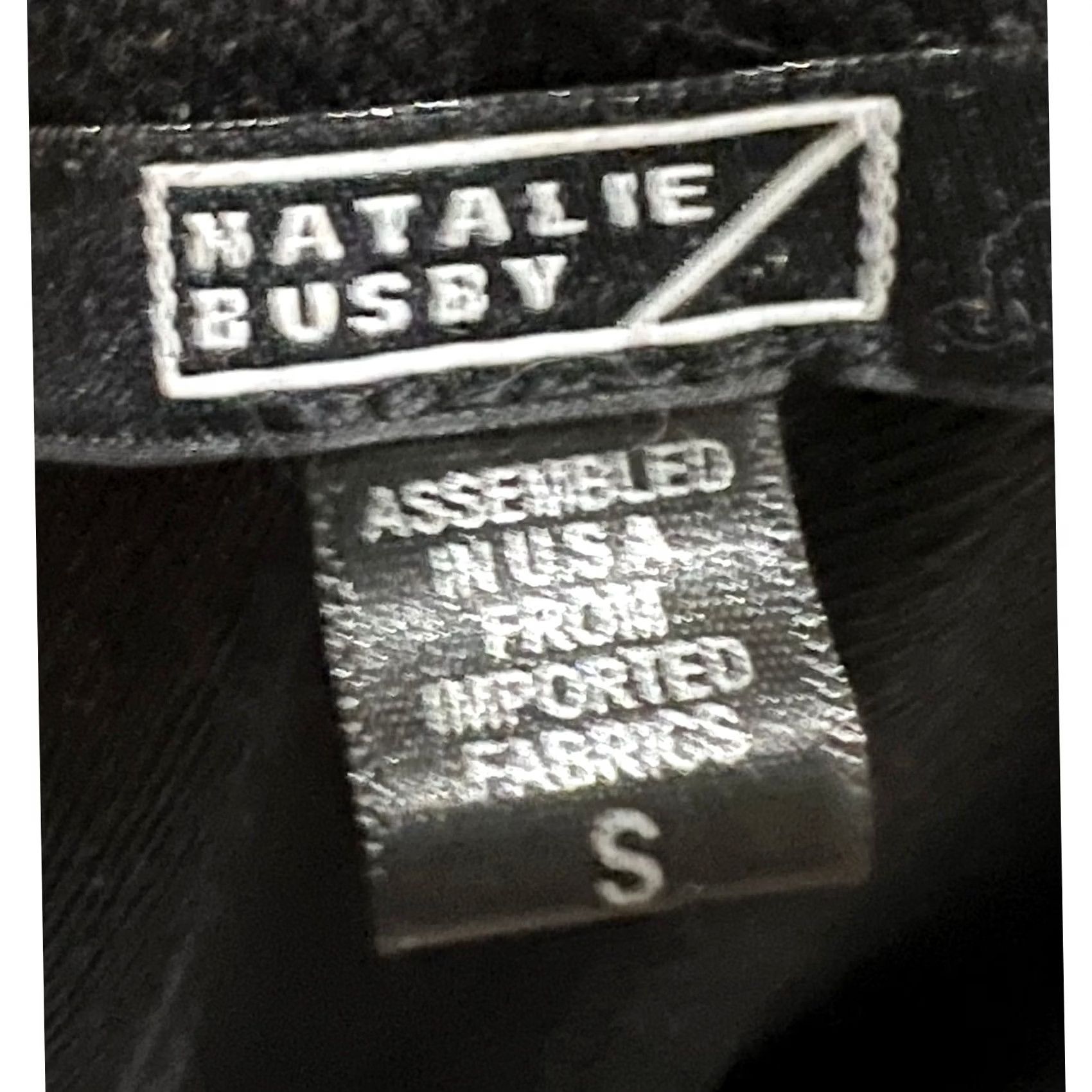 Vintage Natalie Busby Shirt Women’s Button Up Short Sleeve Pockets Black Sz S Oversized Slim Relaxed Casual Size S / US 4 / IT 40 - 6 Thumbnail