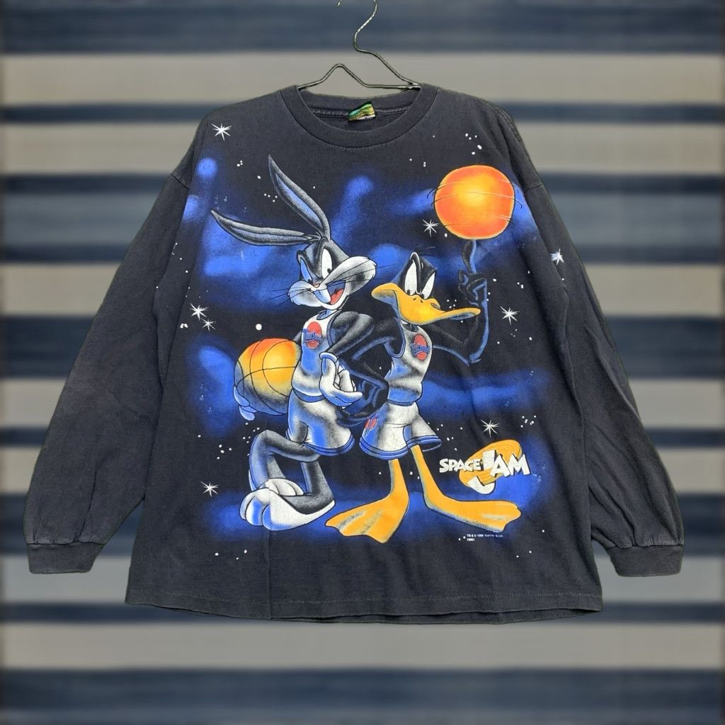 Vintage VINTAGE Space Jam Looney Tunes Shirt Mens XL Monstars Bugs Daffy Long Sleeve AOP Size US XL / EU 56 / 4 - 1 Thumbnail