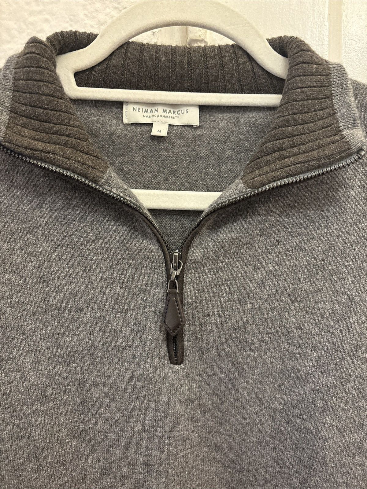 Neiman Marcus Neiman Marcus Cashmere Quarter-Zip Pullover Sweater Size US M / EU 48-50 / 2 - 7 Thumbnail