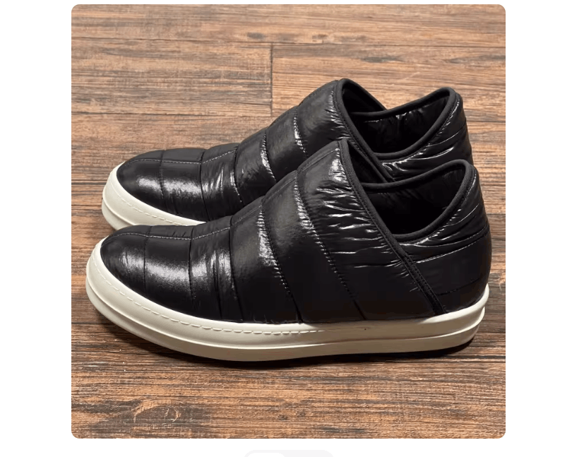 Rick Owens Drkshdw Rick Owens RO men's black duck cloth slip-ons Size US 8 / EU 41 - 3 Thumbnail