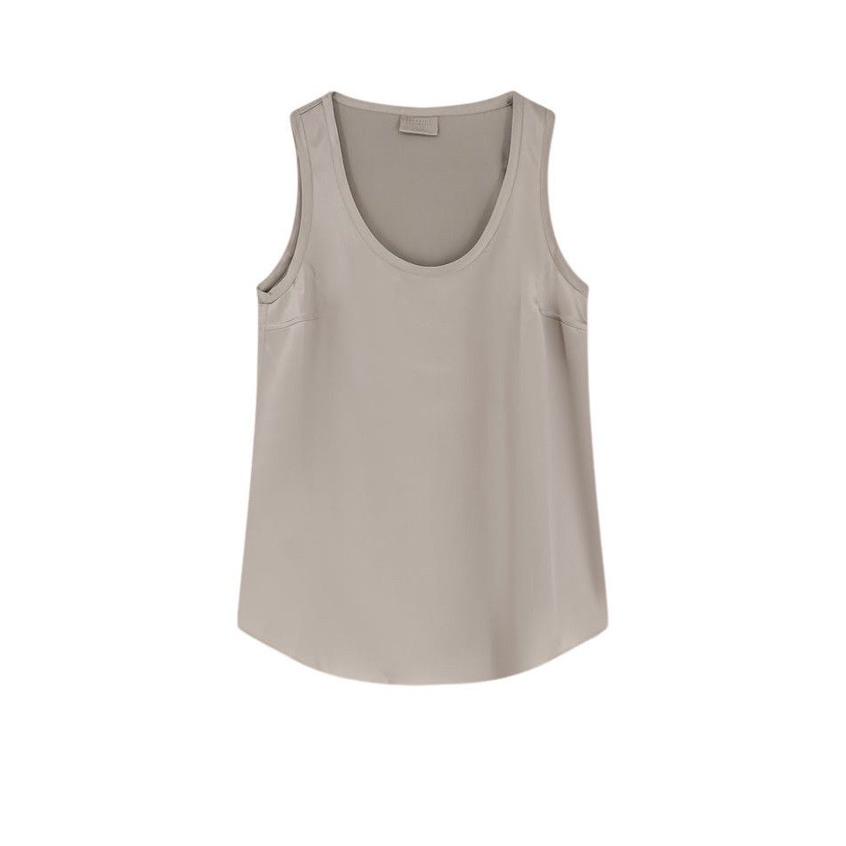 Brunello Cucinelli BRUNELLO CUCINELLI $1050 Olive Stretch Silk Satin Reversible Size M / US 6-8 / IT 42-44 - 1 Thumbnail