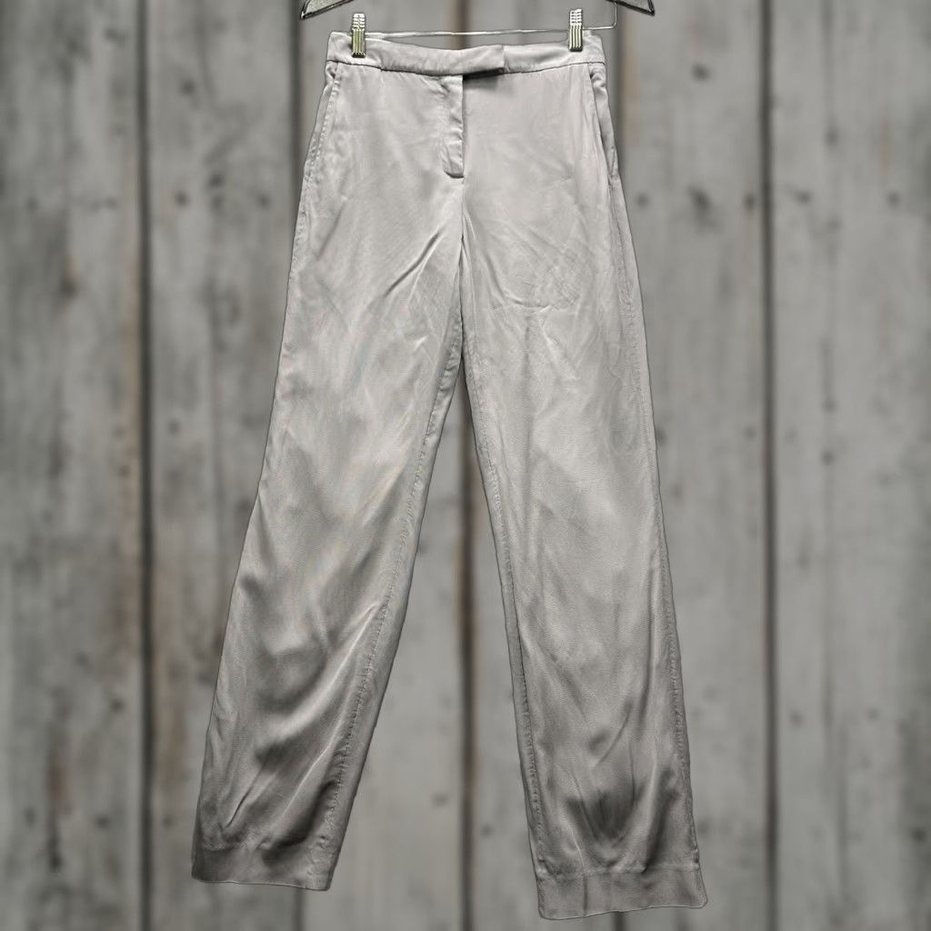 Reiss Reiss Karmine Pants Womens 2 Gray Straight Leg Dress Trousers Lined Stretch Size 26" / US 2 / IT 38 - 1 Thumbnail