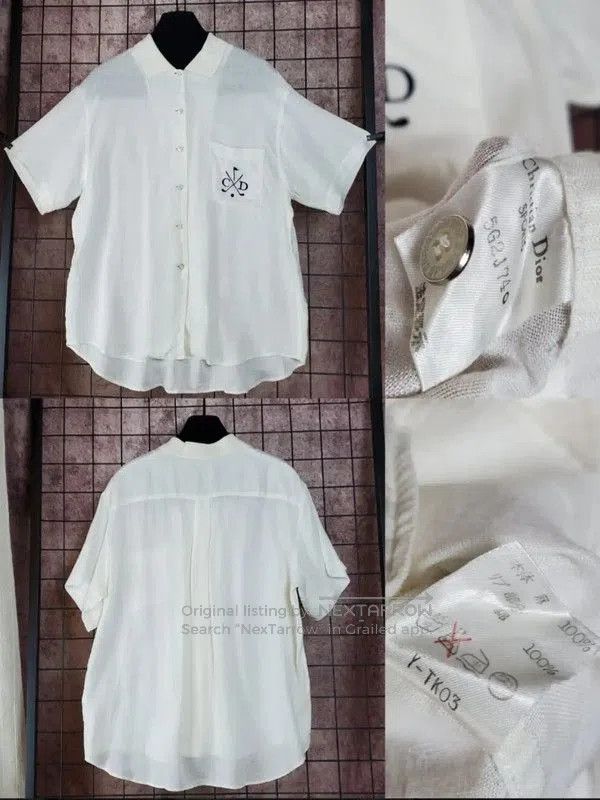 Dior Dior Embroidered Logo Short Sleeve Polo Shirt . Size US M / EU 48-50 / 2 - 2 Thumbnail