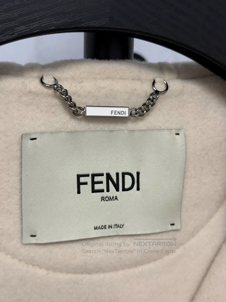 Fendi Fendi Milk tea color lambskin pocket reversible cashmere c Size XS / US 0-2 / IT 36-38 - 2 Thumbnail