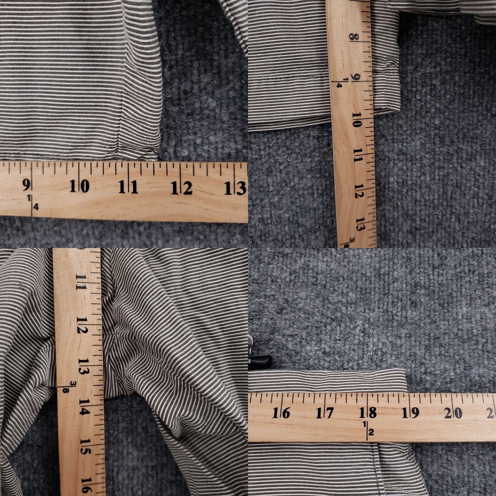 Banana Republic Banana Republic Mens Gray Striped Bermuda Shorts 38 Flat Front Mid Rise Casual Size US 38 / EU 54 - 8 Thumbnail
