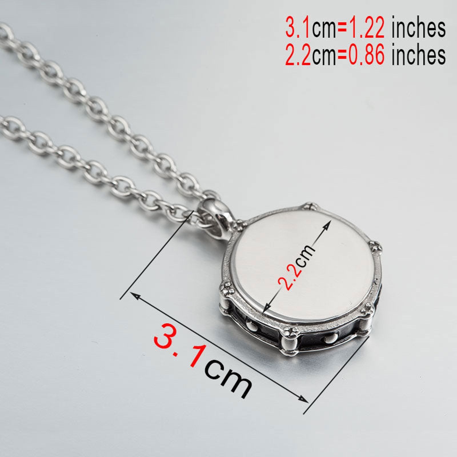 & Other Stories Snare Drum Necklace Drumming Charm Stainless Steel Necklace Size ONE SIZE - 2 Thumbnail