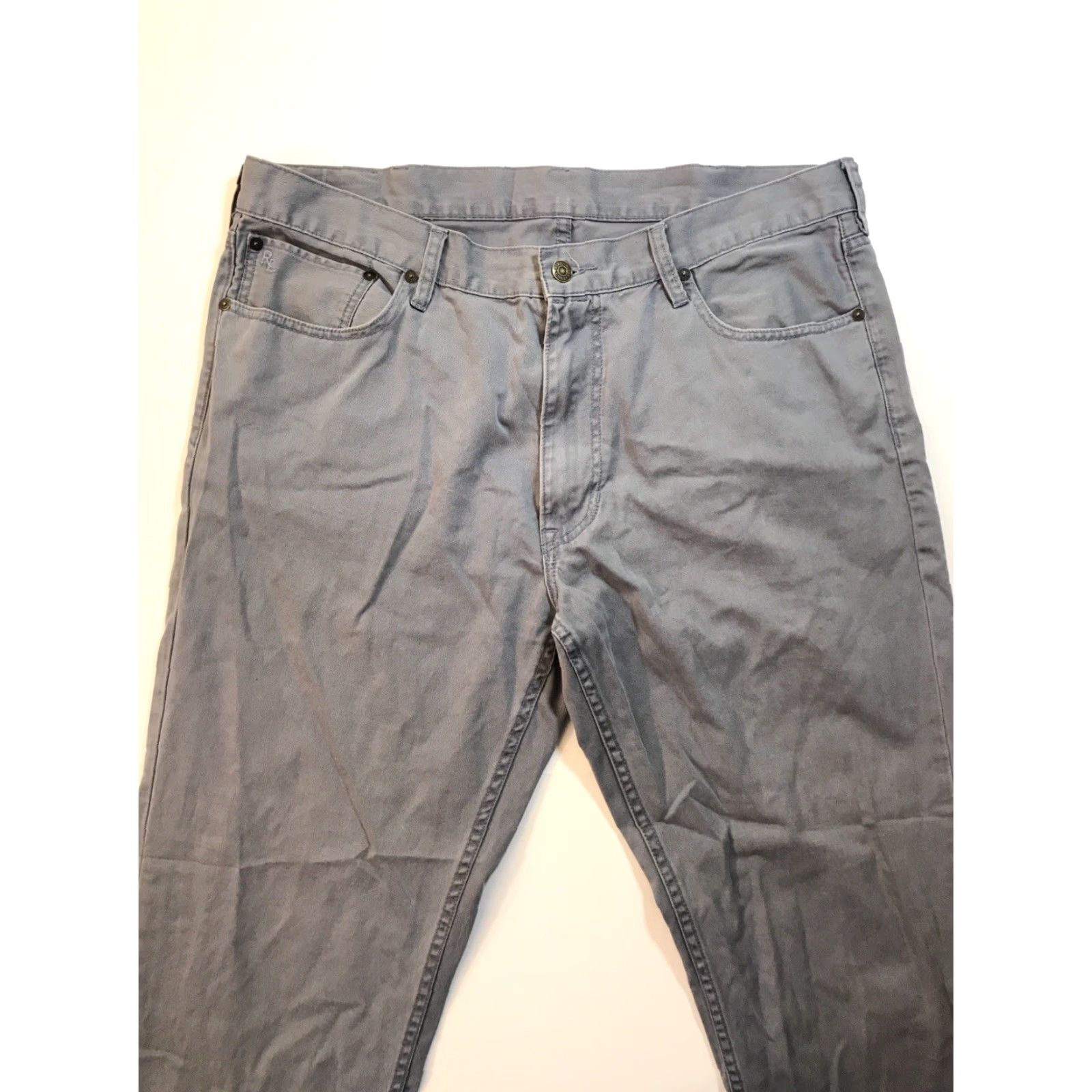Polo Ralph Lauren VINTAGE Polo Ralph Lauren Mens Pants Chino 38x30 Flat Front Belt Loops Khaki Blue 90s Designer Workwear Mens Size US M / EU 48-50 / 2 - 3 Thumbnail