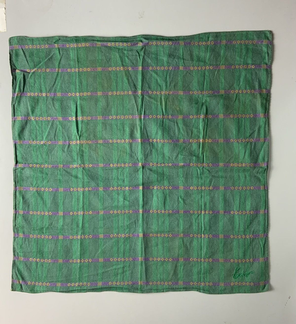 Kenzo Kenzo Green Bandana Handkerchief Size ONE SIZE - 4 Thumbnail
