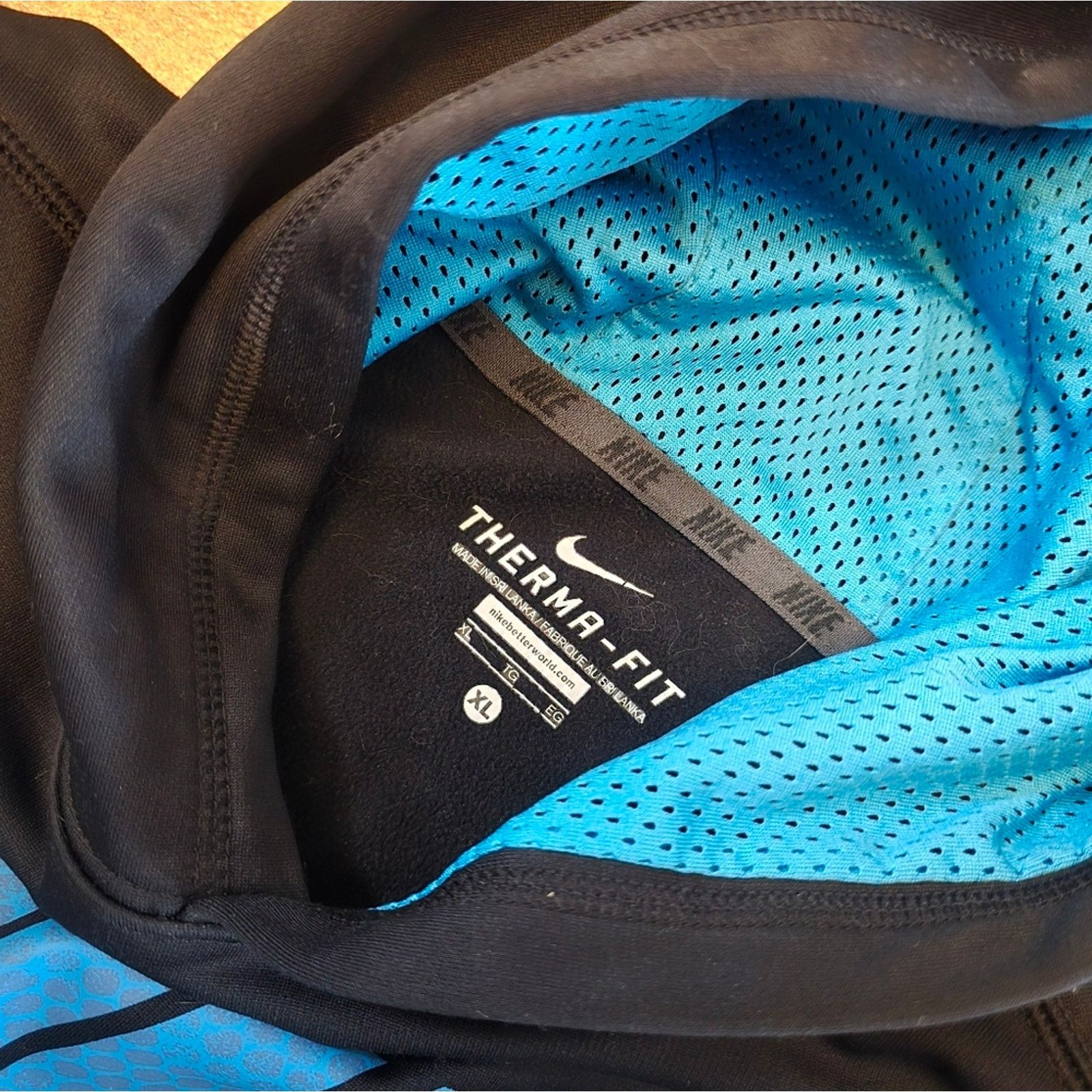 Nike Black Blue | NIKE | Hoodie Long Sleeve Size XL / US 12-14 / IT 48-50 - 5 Thumbnail