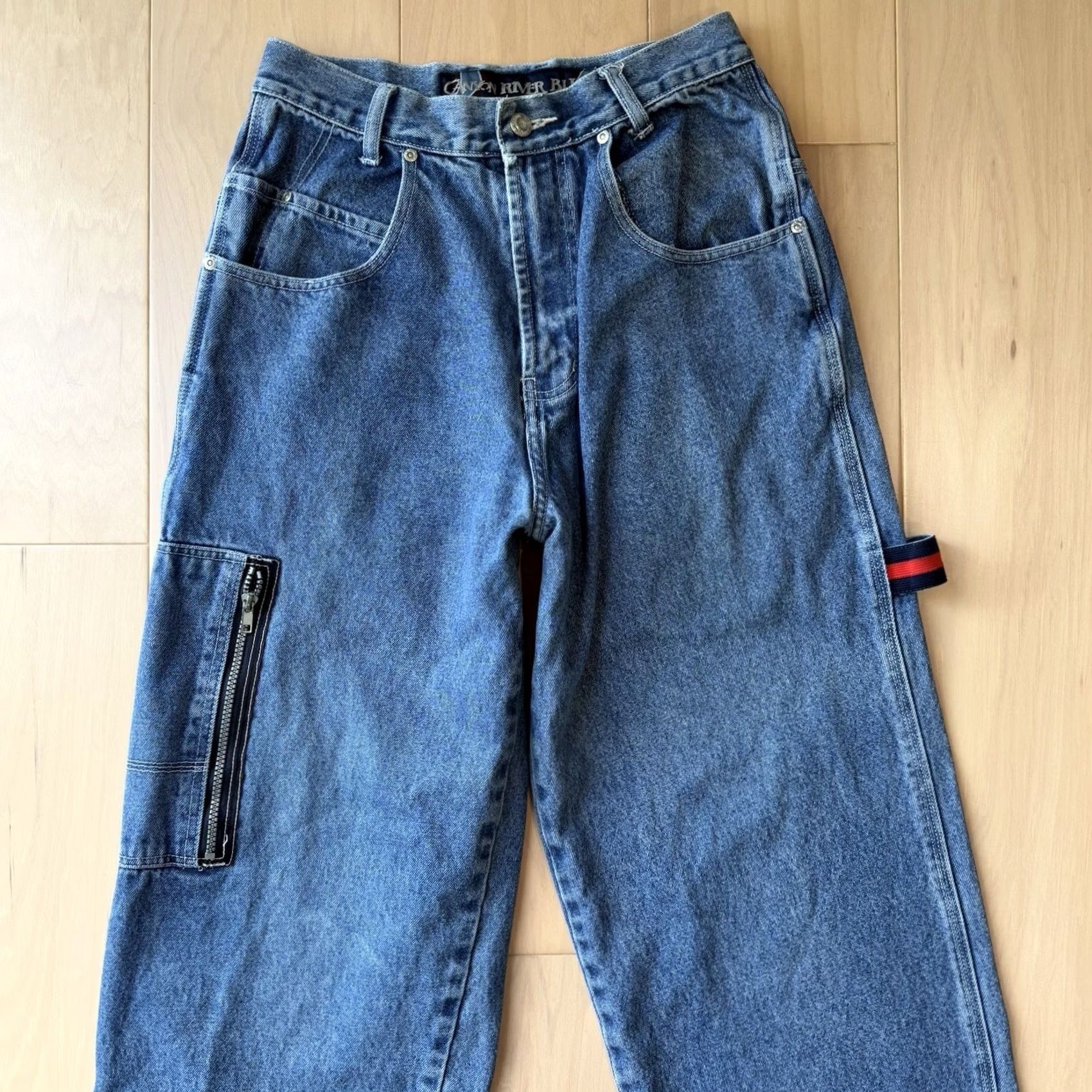 Vintage VINTAGE Canyon River Blues Jeans 29 Blue 90s Baggy Denim Streetwear Skater NYC Mens Jeans Size US 29 - 3 Thumbnail
