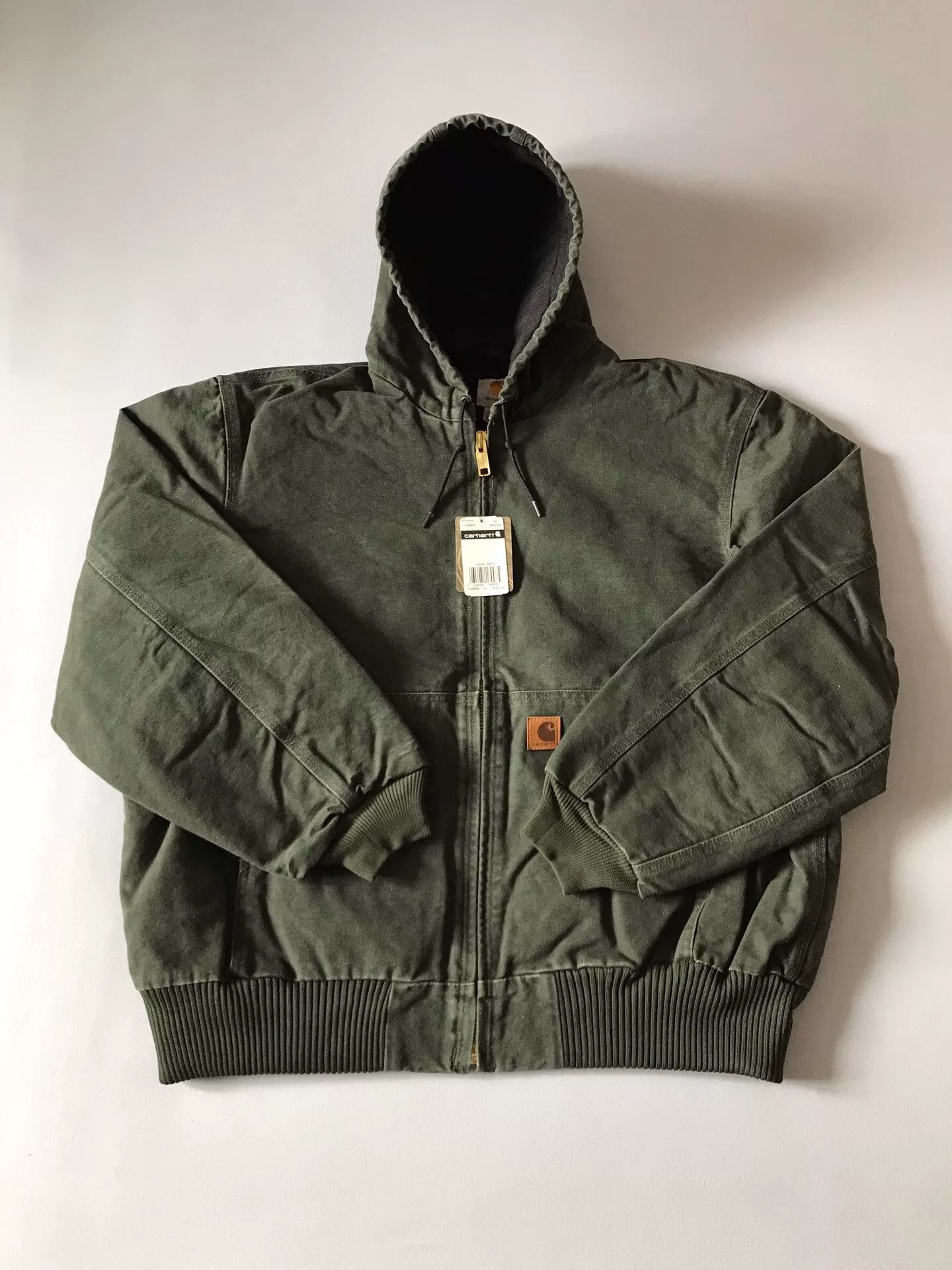 Carhartt Carhartt J130 Moss Green Hooded Jacket Size US XL / EU 56 / 4 - 1 Thumbnail