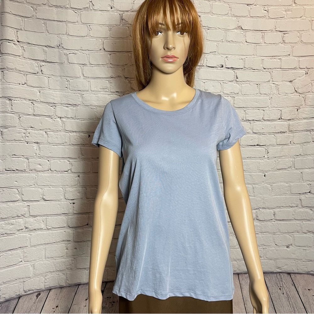 ATM Anthony Thomas Melillo NWT New $95 ATM Vintage Jersey Crewneck Blue Grey Tee Size Size S / US 4 / IT 40 - 3 Thumbnail