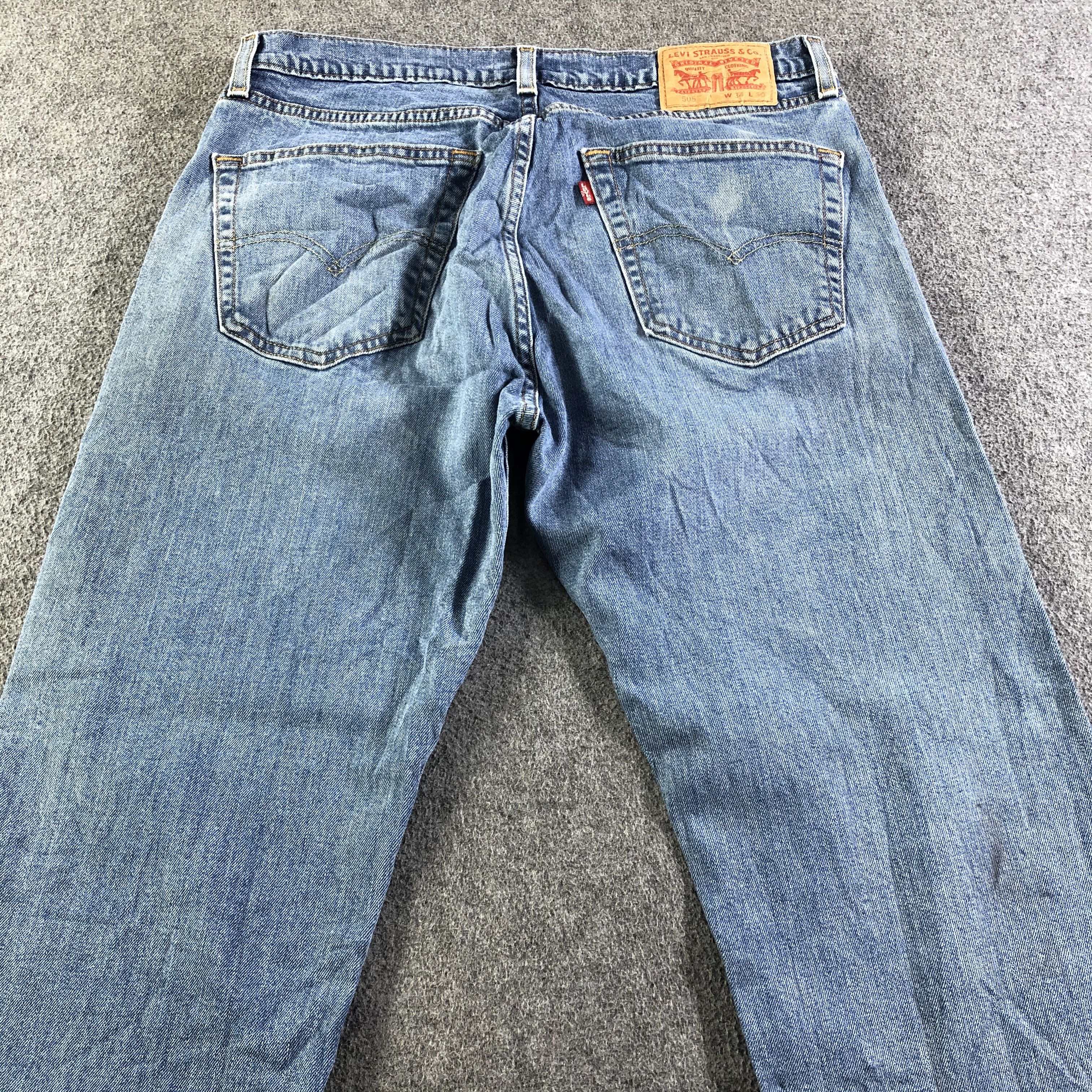Levi's Vintage Blue Wash Levis 505 Jeans-J4332 Size US 32 / EU 48 - 4 Thumbnail