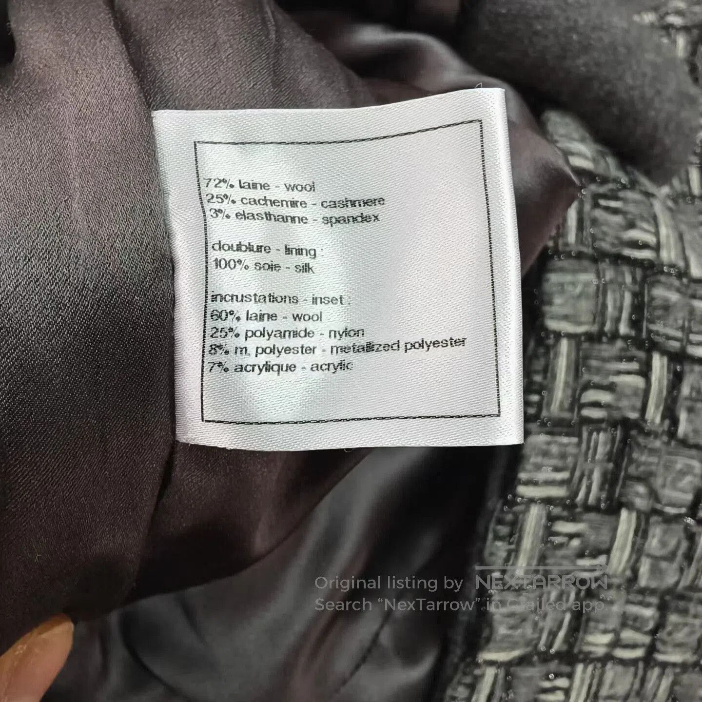 Chanel Chanel Gray Tweed Coat. Size S / US 4 / IT 40 - 4 Thumbnail
