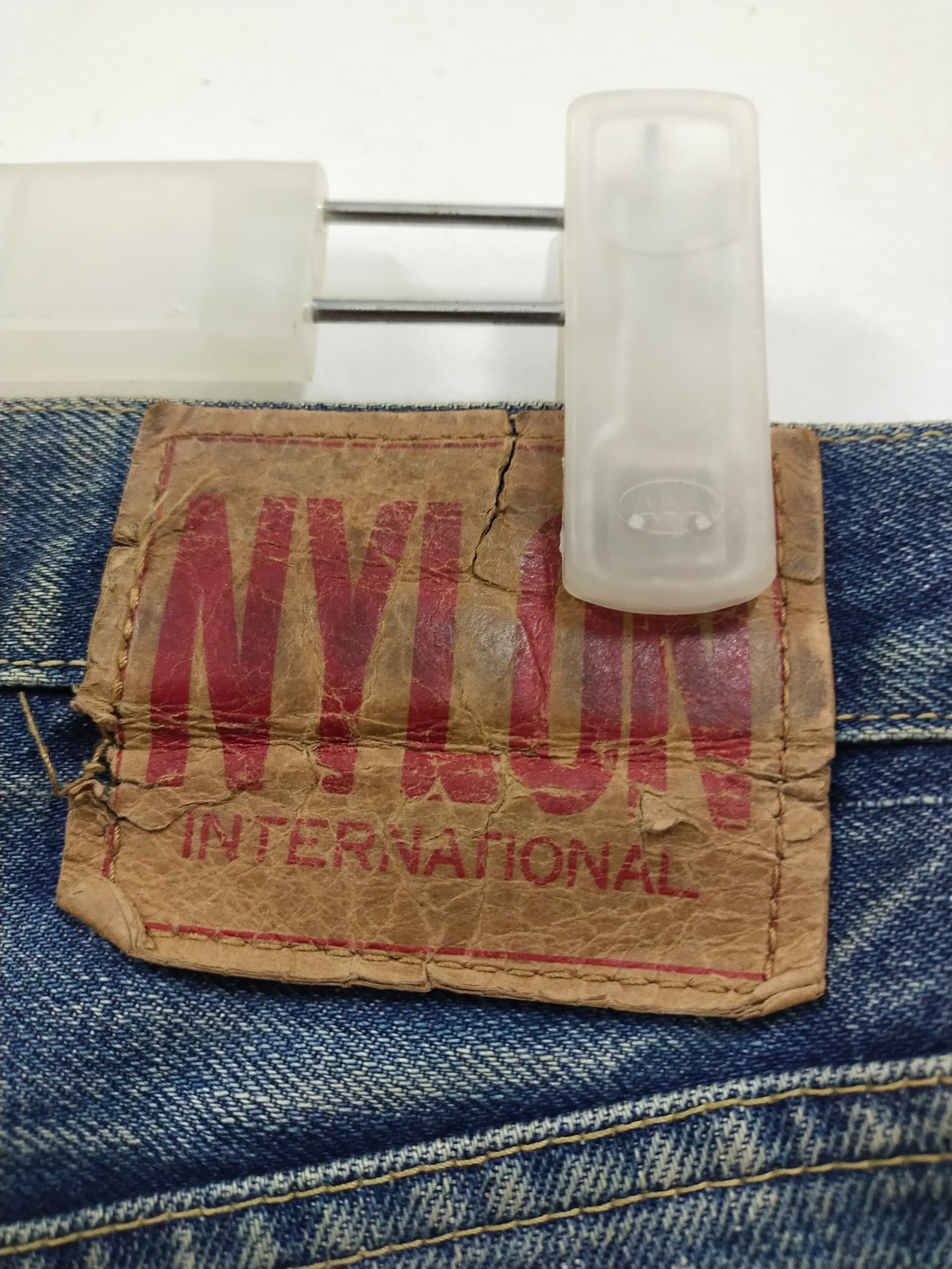 Vintage Vtg 80s 90s Nylon Jeans Selvedge Grunge Design kurt cobain Size US 32 / EU 48 - 2 Thumbnail