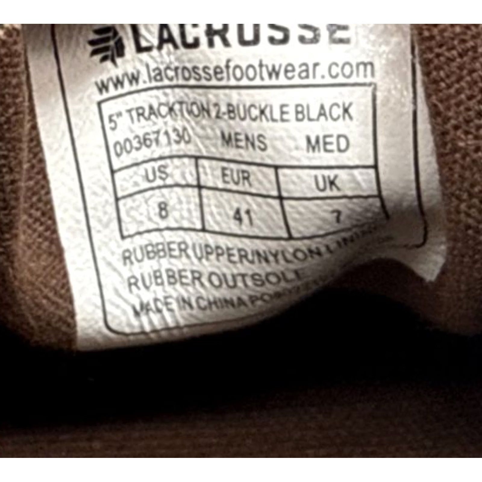 Vintage LaCrosse Boots Mens Size 8 Med Traction 2-Buckle Rubber 5” Overshoe Work Tracktion Size US 8 / EU 41 - 6 Thumbnail