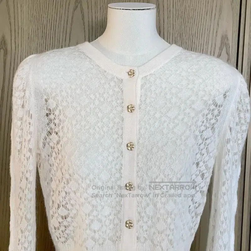 Chanel Chanel White Alpaca Wool Puff Sleeve Cardigan . Size S / US 4 / IT 40 - 3 Thumbnail