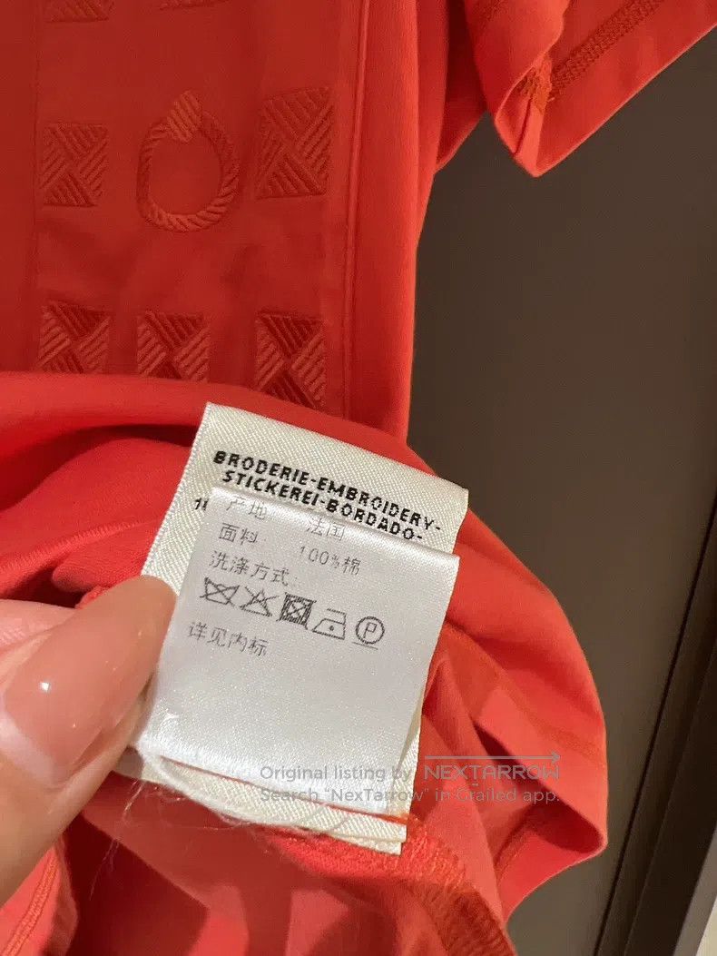 Hermes Hermes Orange Classic Pocket Short Sleeve Top T-Shirt Size XS / US 0-2 / IT 36-38 - 9 Thumbnail