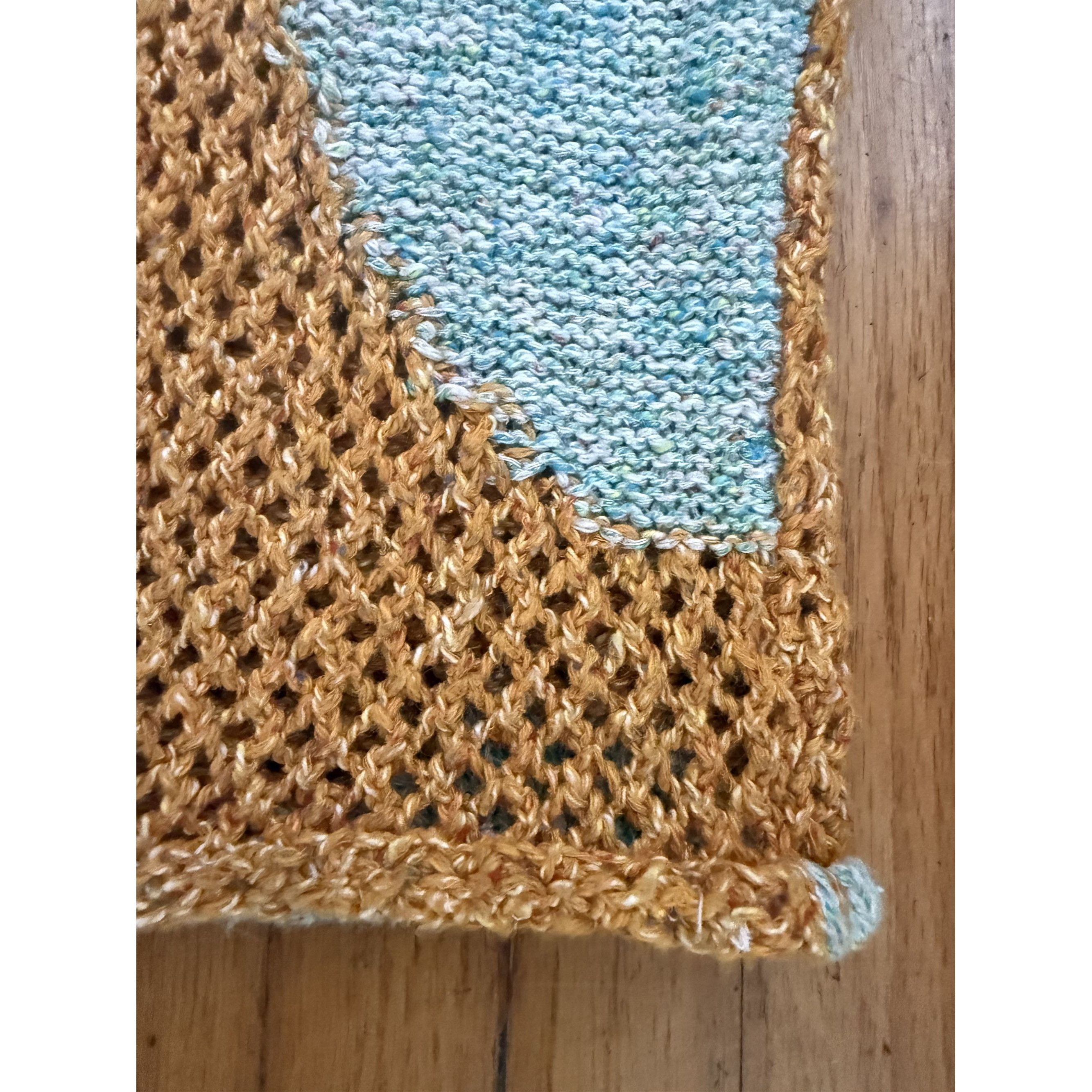 The Elder Statesman The Elder Statesman Patchwork Cotton Net Sweater – Hand-Croc Size US M / EU 48-50 / 2 - 4 Thumbnail