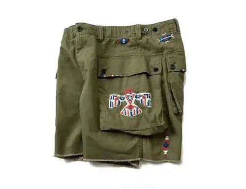 Imperious 21SS Tokyo Union Green Military Patchwork Shorts Size US 32 / EU 48 - 3 Thumbnail