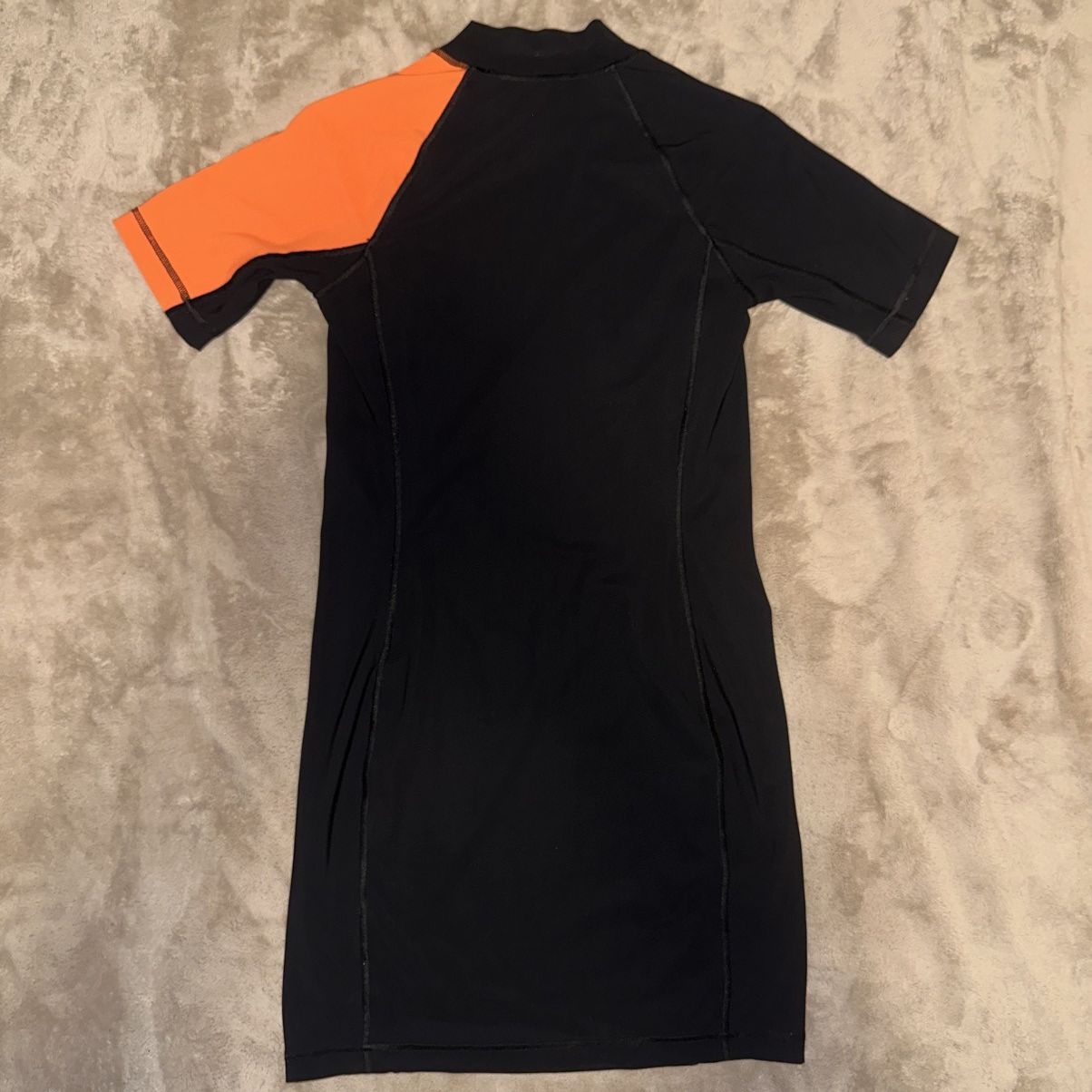 T by Alexander Wang alexanderwang.t Black and Orange Swim Dress Size S / US 4 / IT 40 - 2 Thumbnail