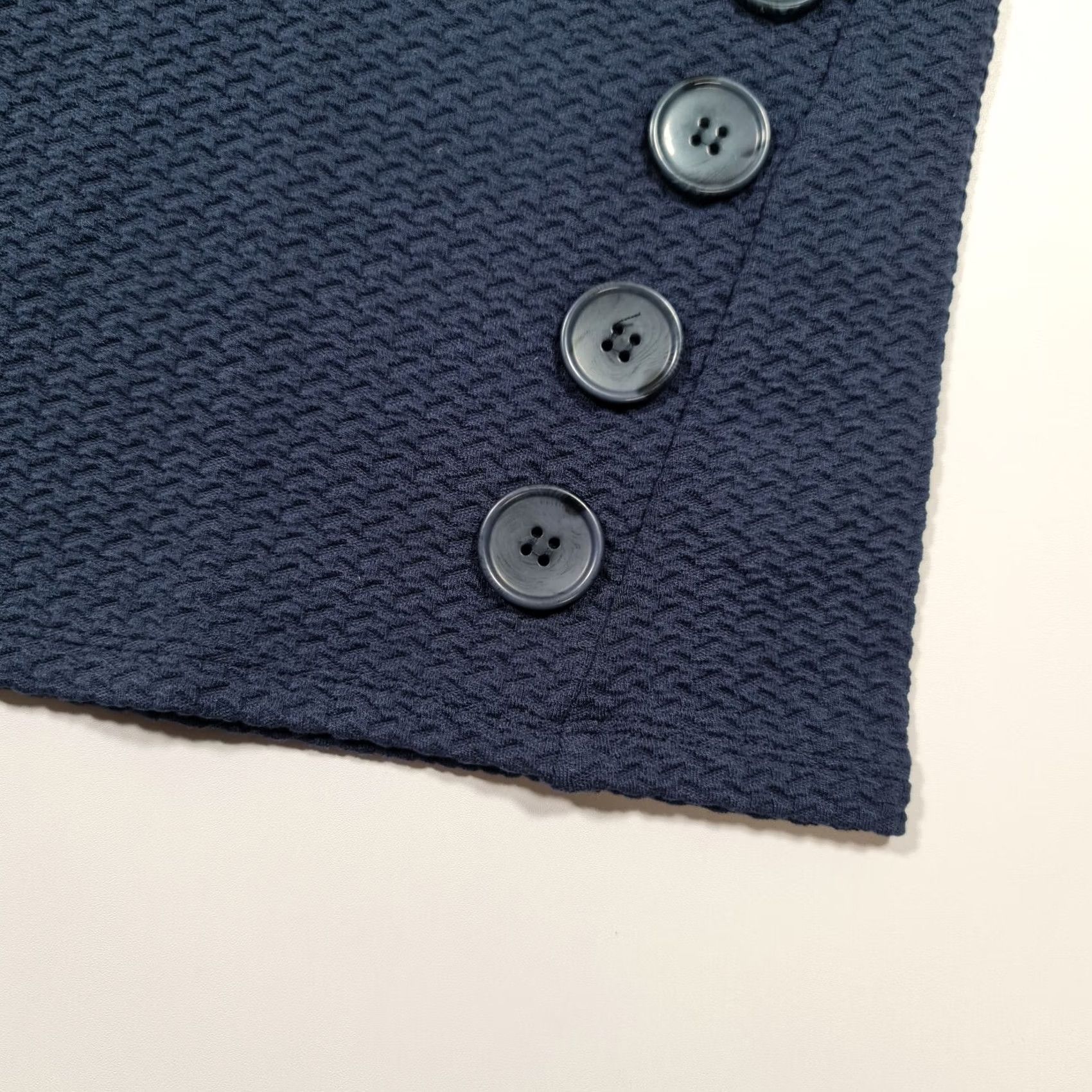 Vintage Betty Barclay Womens Jumper Navy Blue 10 UK Short Sleeve Round Neck Top Ladies Size L / US 10 / IT 46 - 4 Thumbnail