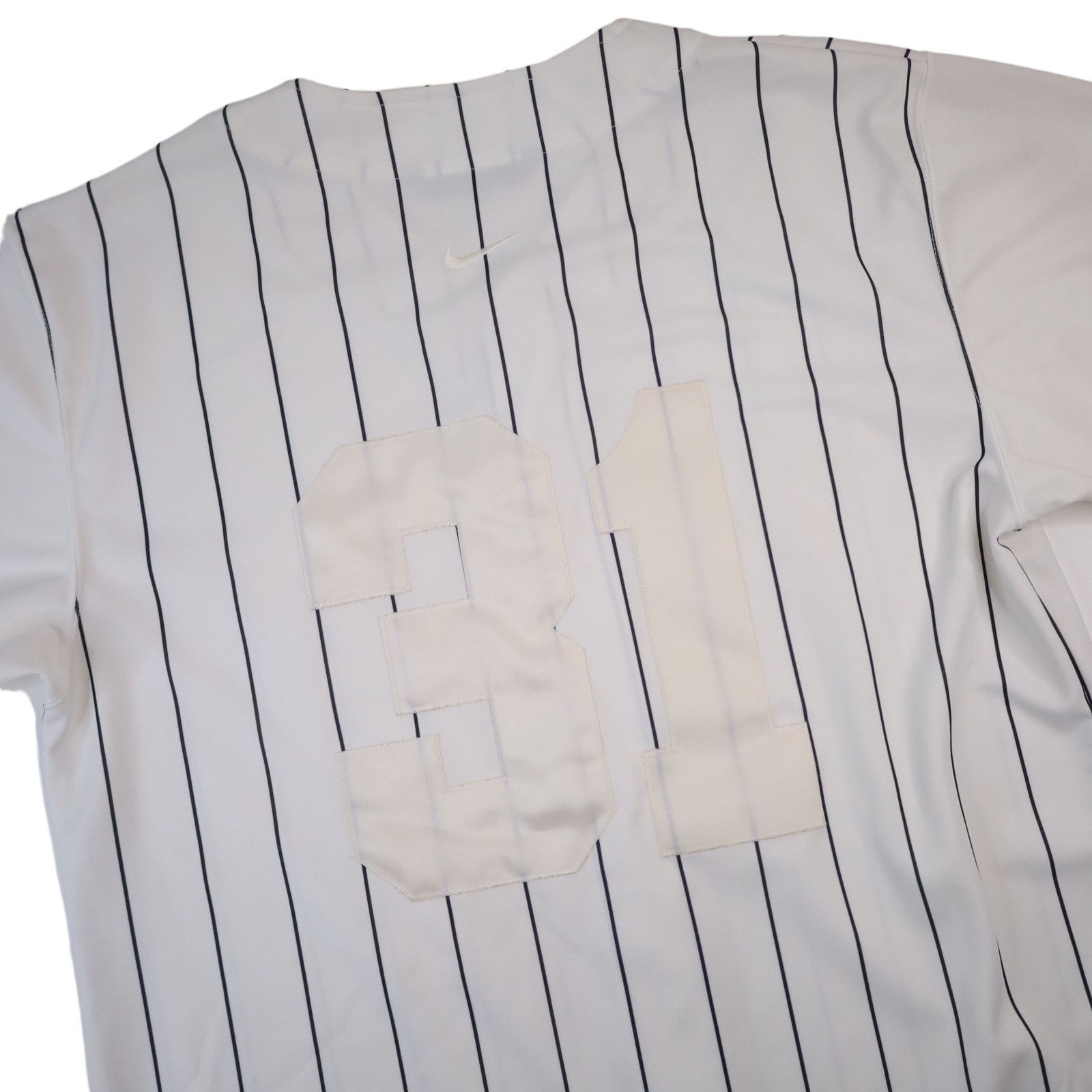 Nike × Vintage Vintage Nike All Sewn Spellout Pin Striped Baseball Jersey Size US L / EU 52-54 / 3 - 9 Thumbnail