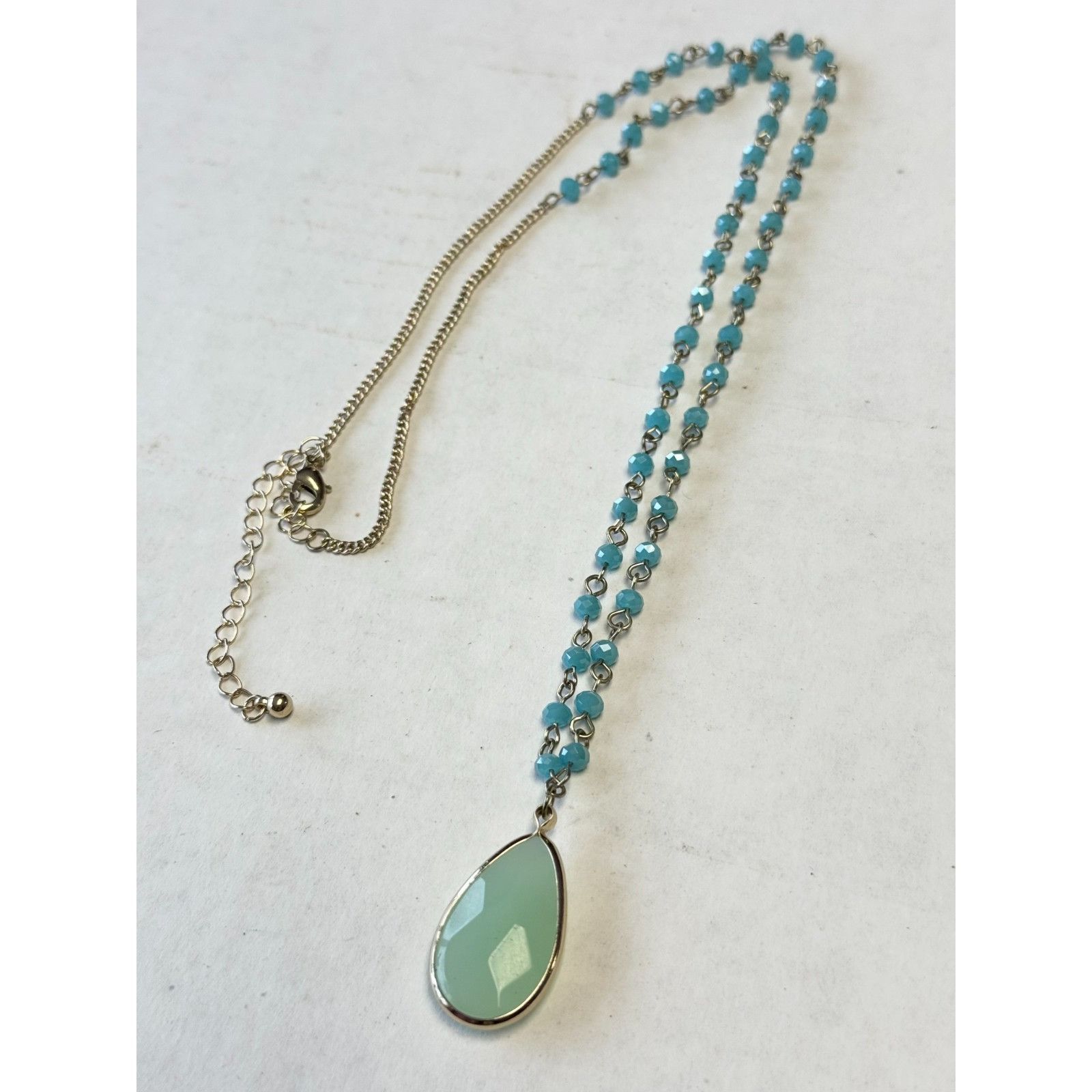 Vintage Vintage aventurine stone crystal long necklace Size ONE SIZE - 1 Thumbnail